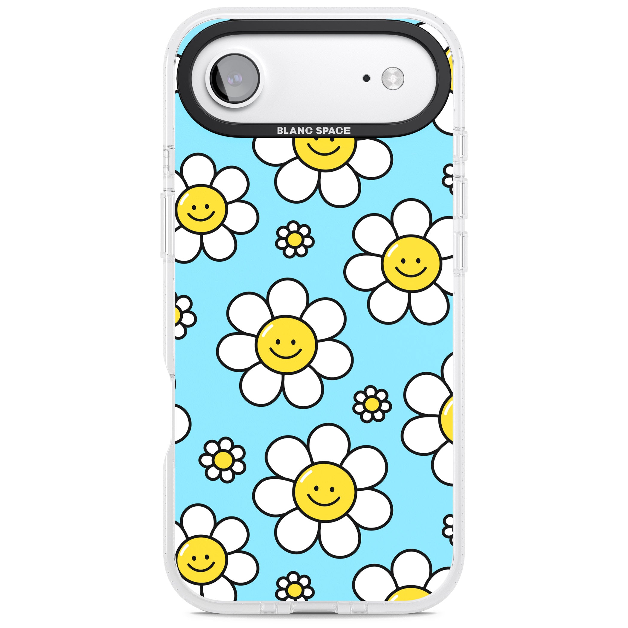 Daisy Faces Kawaii Pattern iPhone 17 Air Impact Air Clear Phone Case