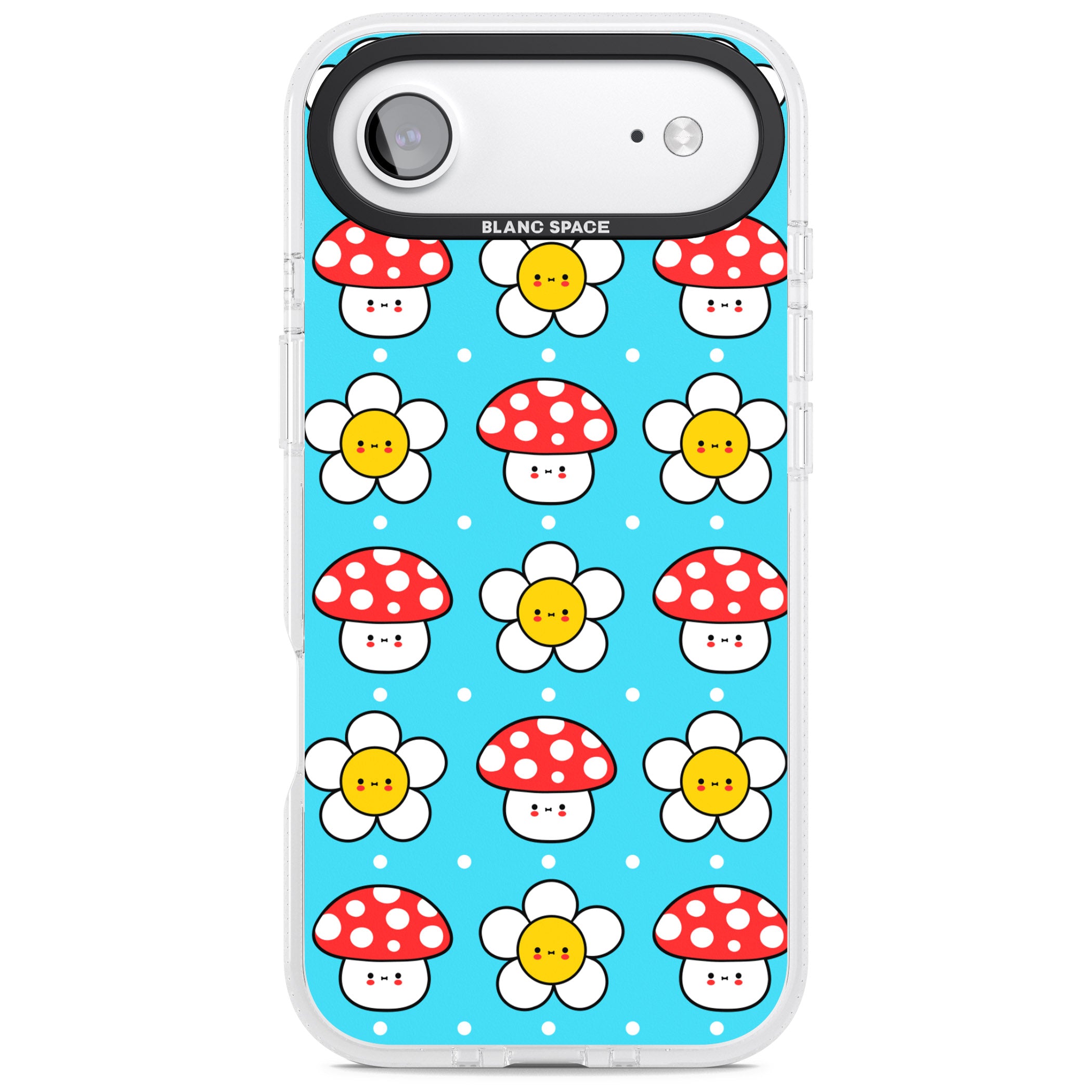 Shroom Bunnies Kawaii Pattern iPhone 17 Air Impact Air Clear Phone Case