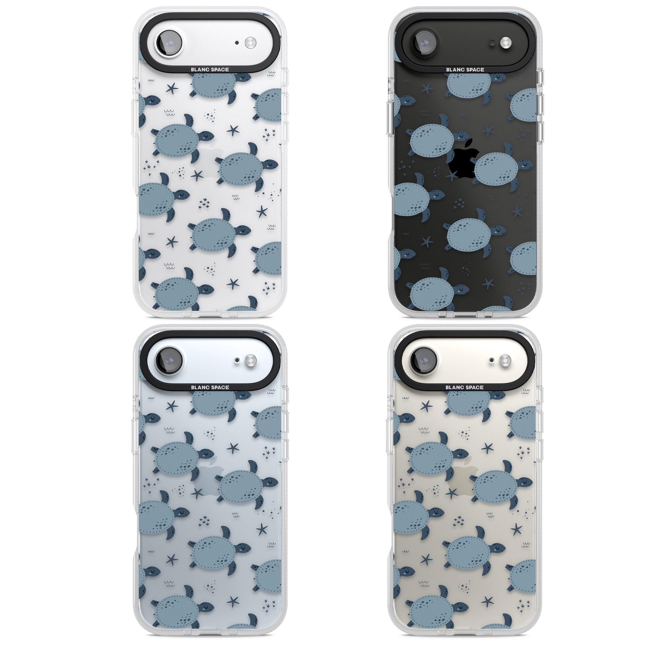 Under The Sea Patterns Sea Turtles (Clear) iPhone 17 Air Impact Air Clear Phone Case APT Impact Protection