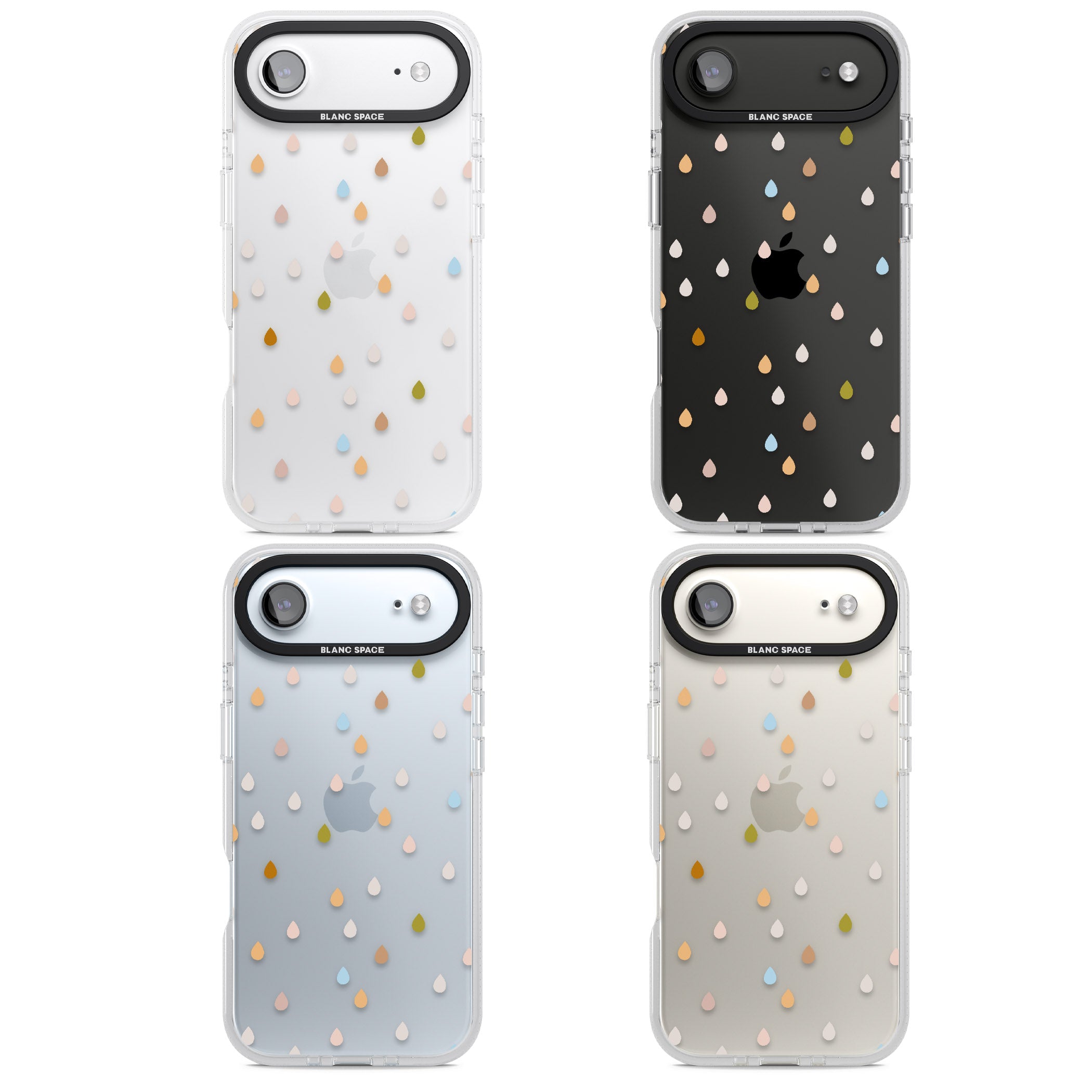 Pastel Raindrops iPhone 17 Air Impact Air Clear Phone Case APT Impact Protection