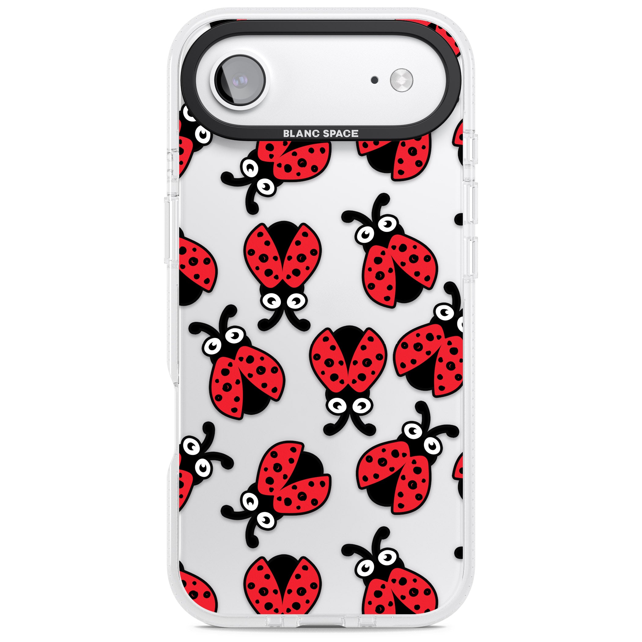 Ladybug Pattern iPhone 17 Air Impact Air Clear Phone Case