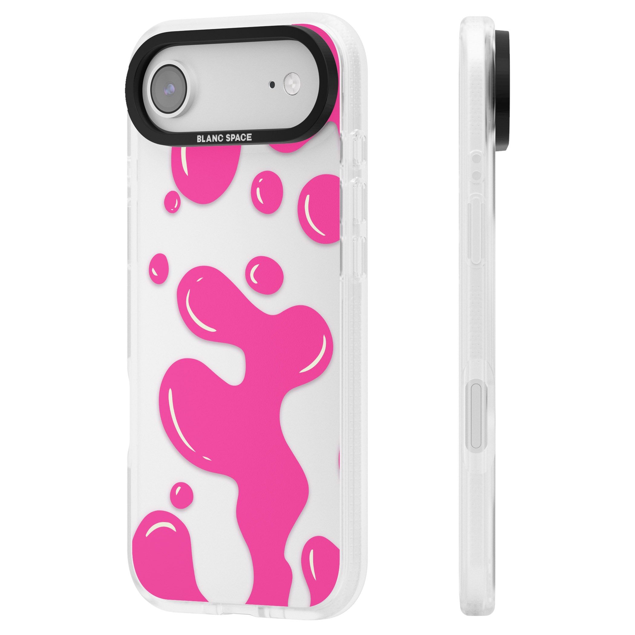 Pink Lava Lamp iPhone 17 Air Impact Air Clear Phone Case Side Profile