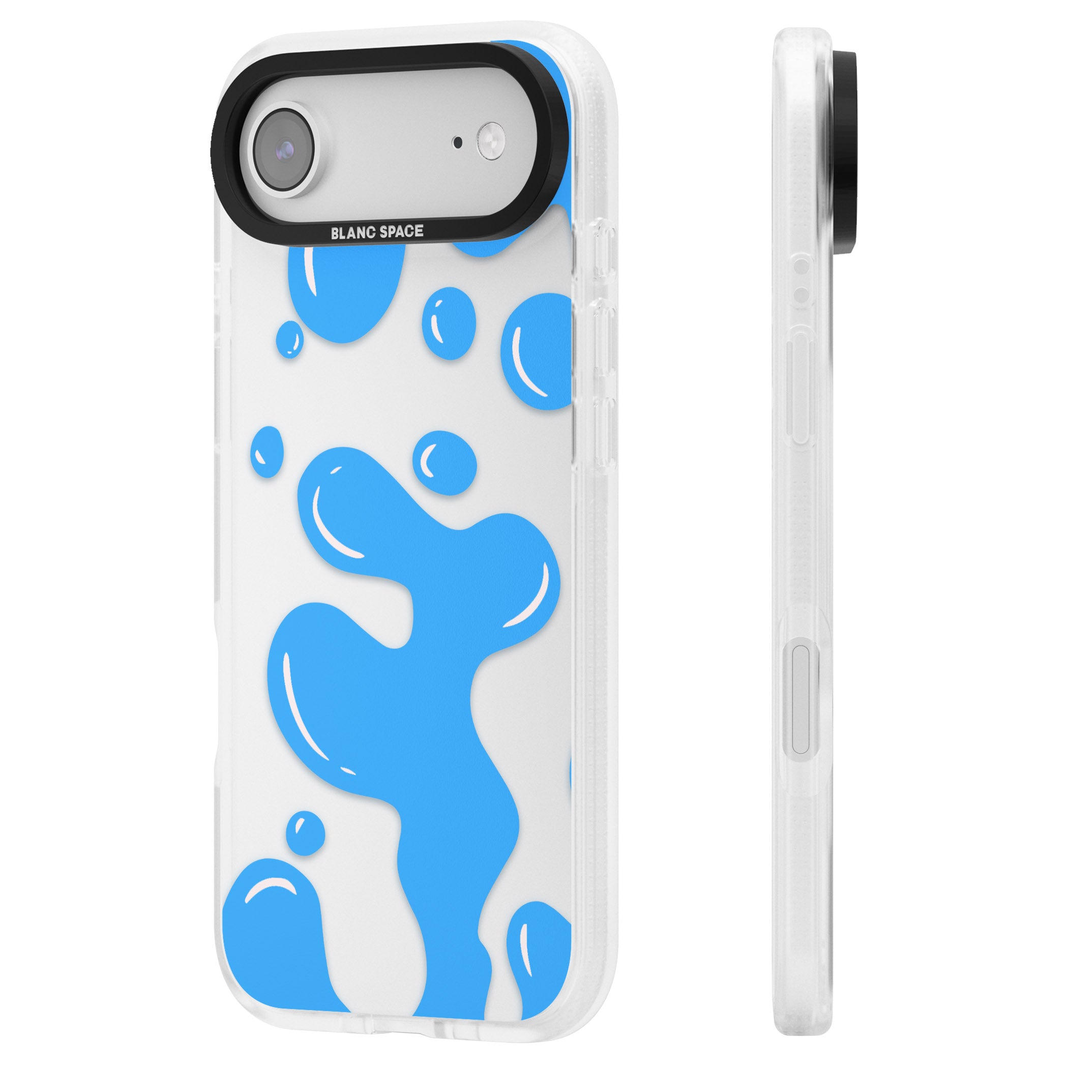Blue Lava Lamp iPhone 17 Air Impact Air Clear Phone Case Side Profile