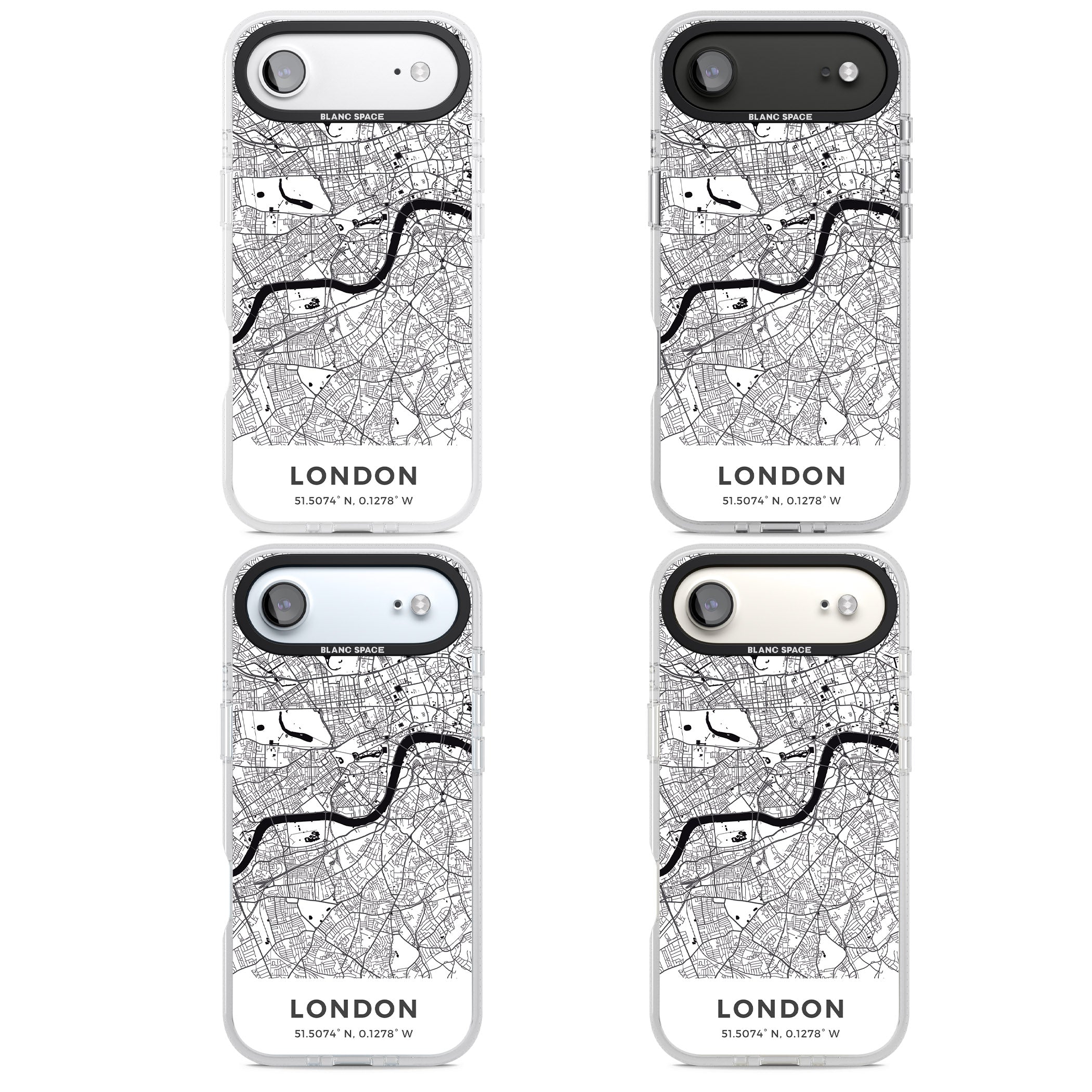 London Map iPhone 17 Air Impact Air Clear Phone Case APT Impact Protection