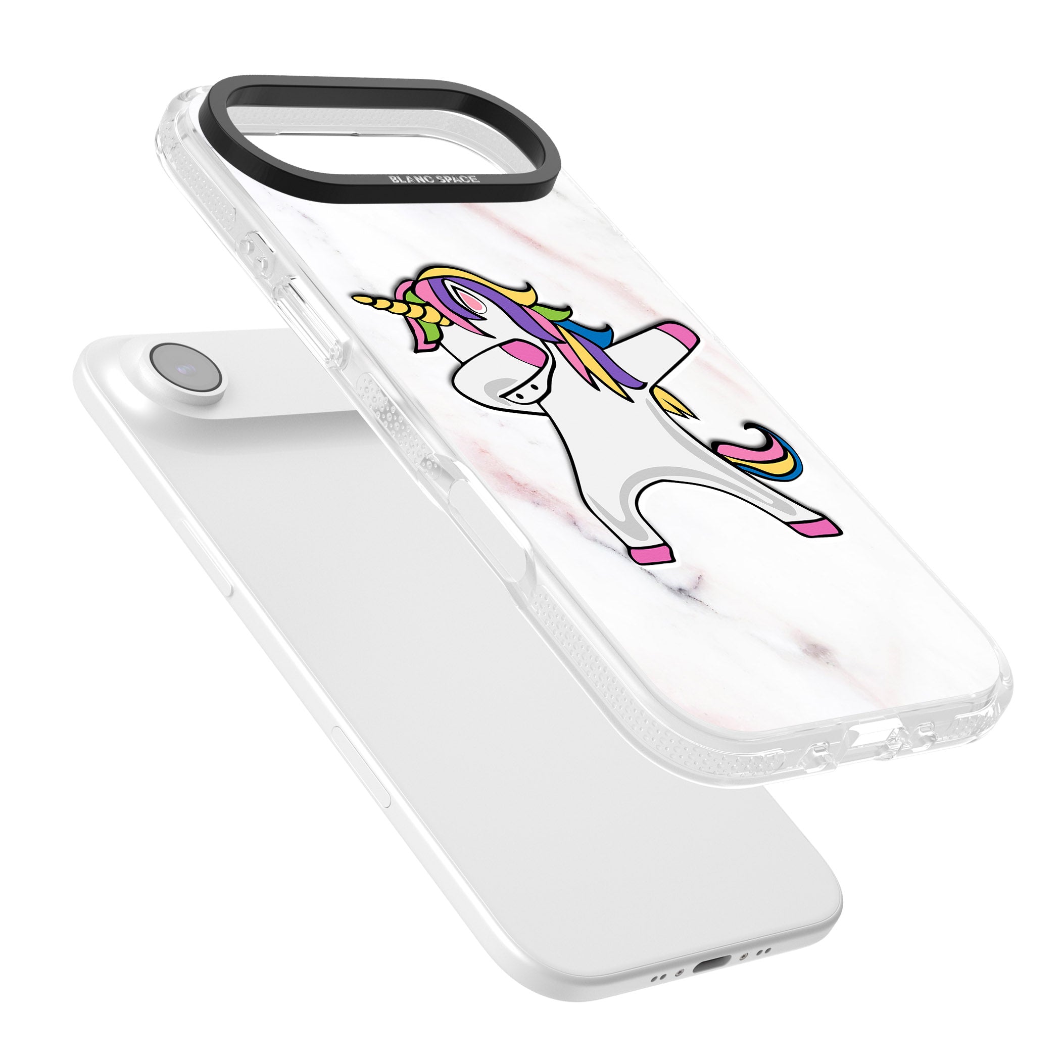 Designer Marble Unicorn Dab iPhone 17 Air Impact Air Clear Phone Case Colours