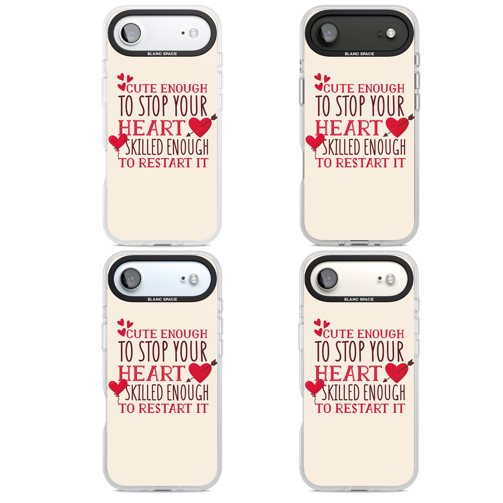 Cute Enough To Stop Your Heart iPhone 17 Air Impact Air Clear Phone Case APT Impact Protection