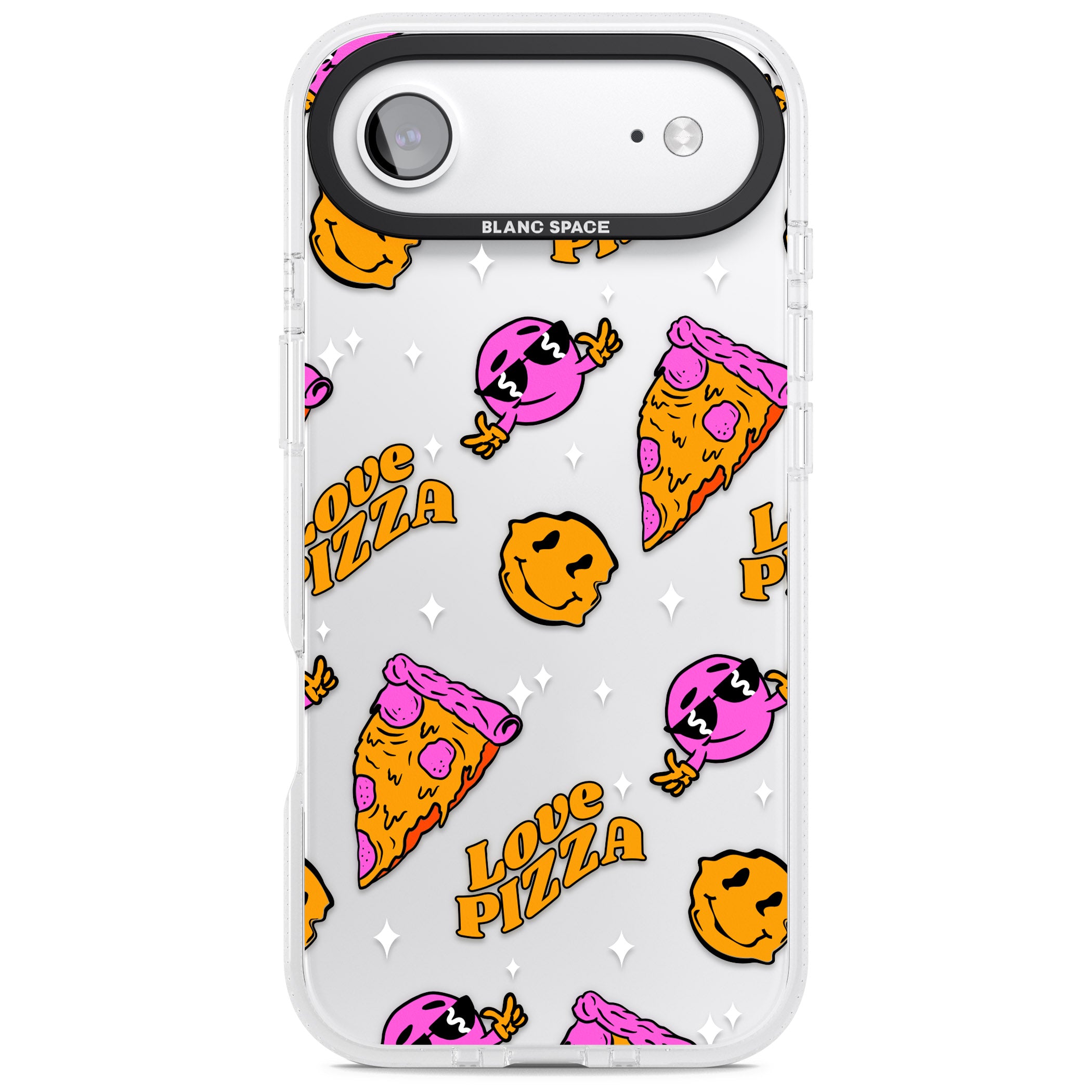 Psychedelic Love Pizza Pattern (Clear) iPhone 17 Air Impact Air Clear Phone Case