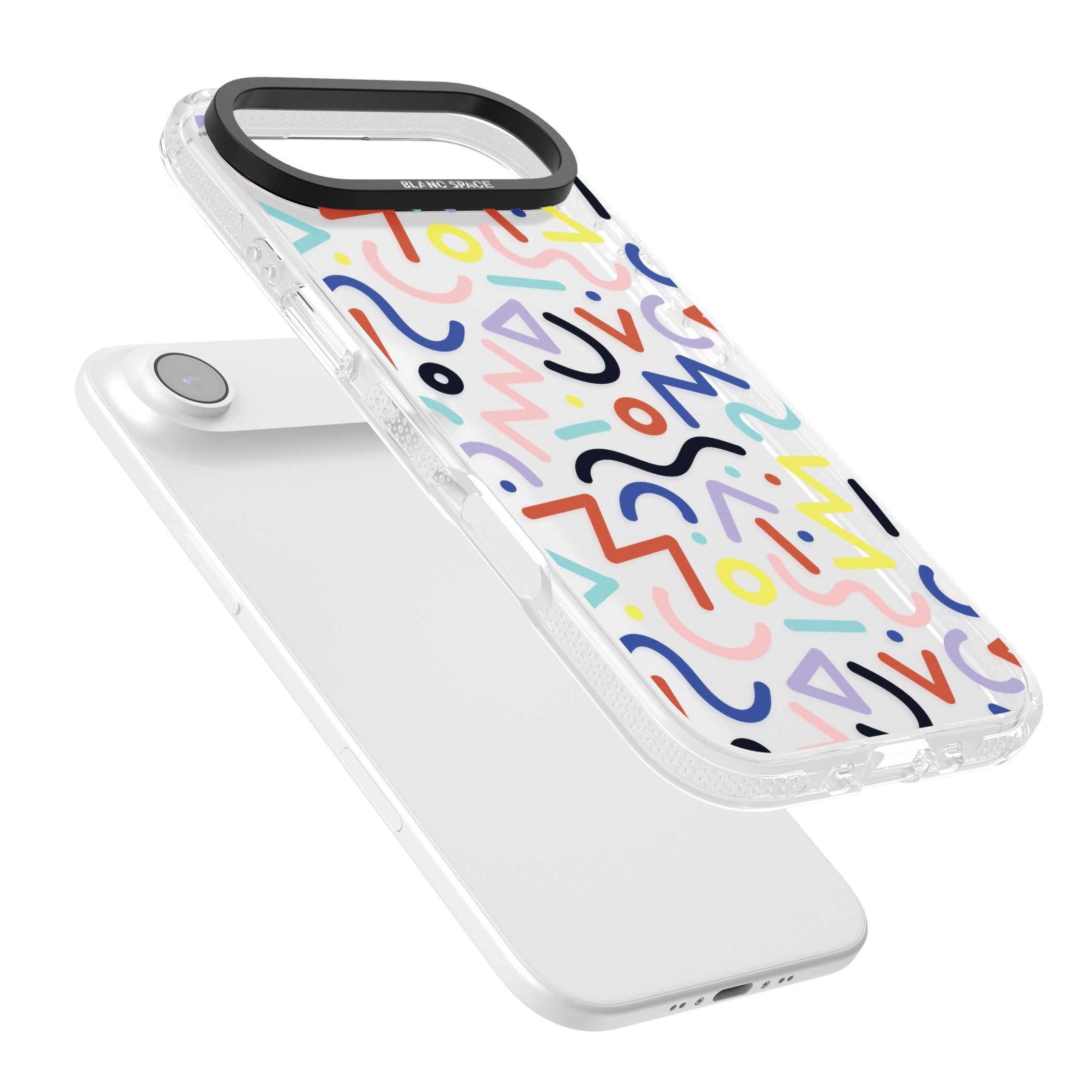 Memphis Retro Pattern iPhone 17 Air Impact Air Clear Phone Case Colours