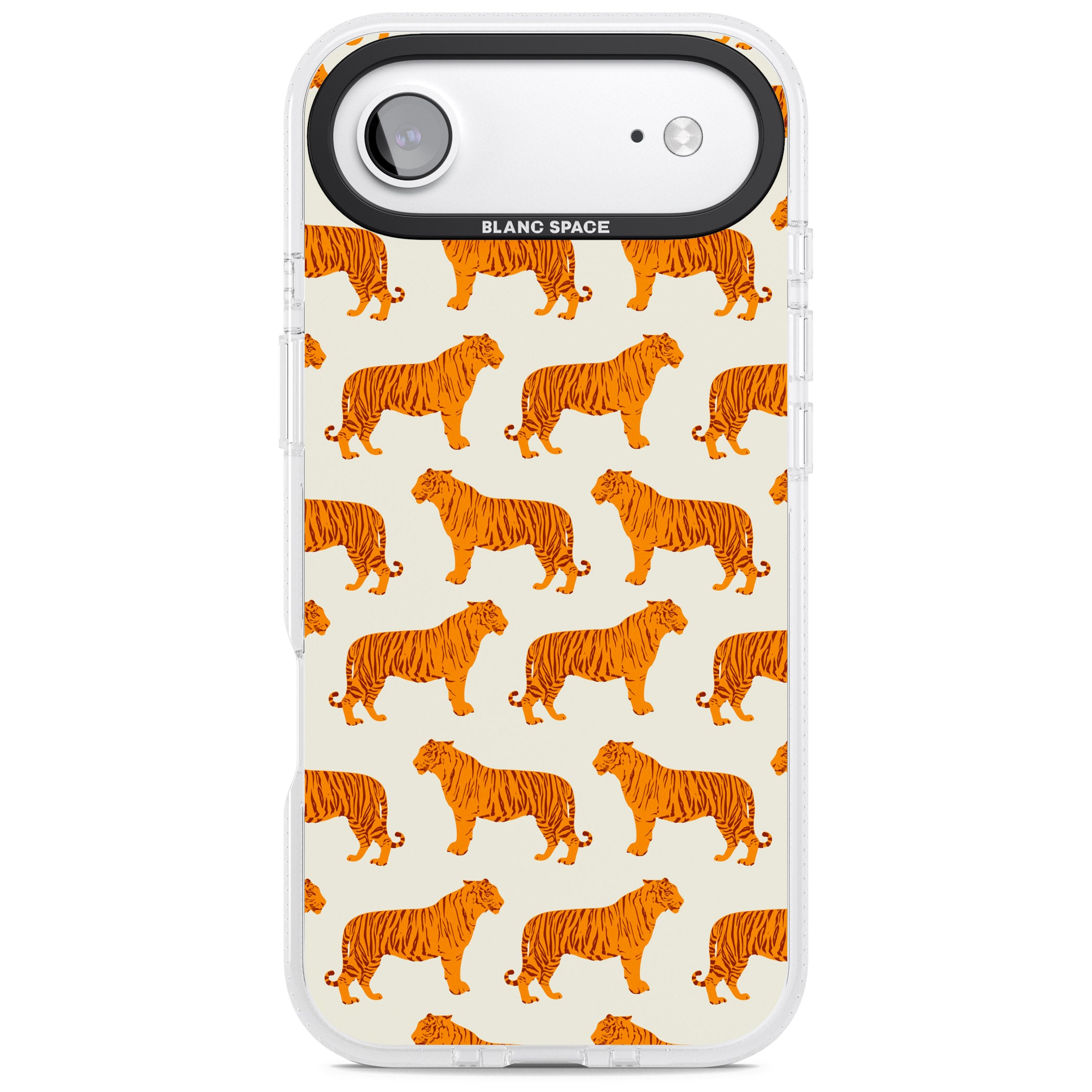 Trendy Tiger Patterns Tigers On Khaki iPhone 17 Air Impact Air Clear Phone Case