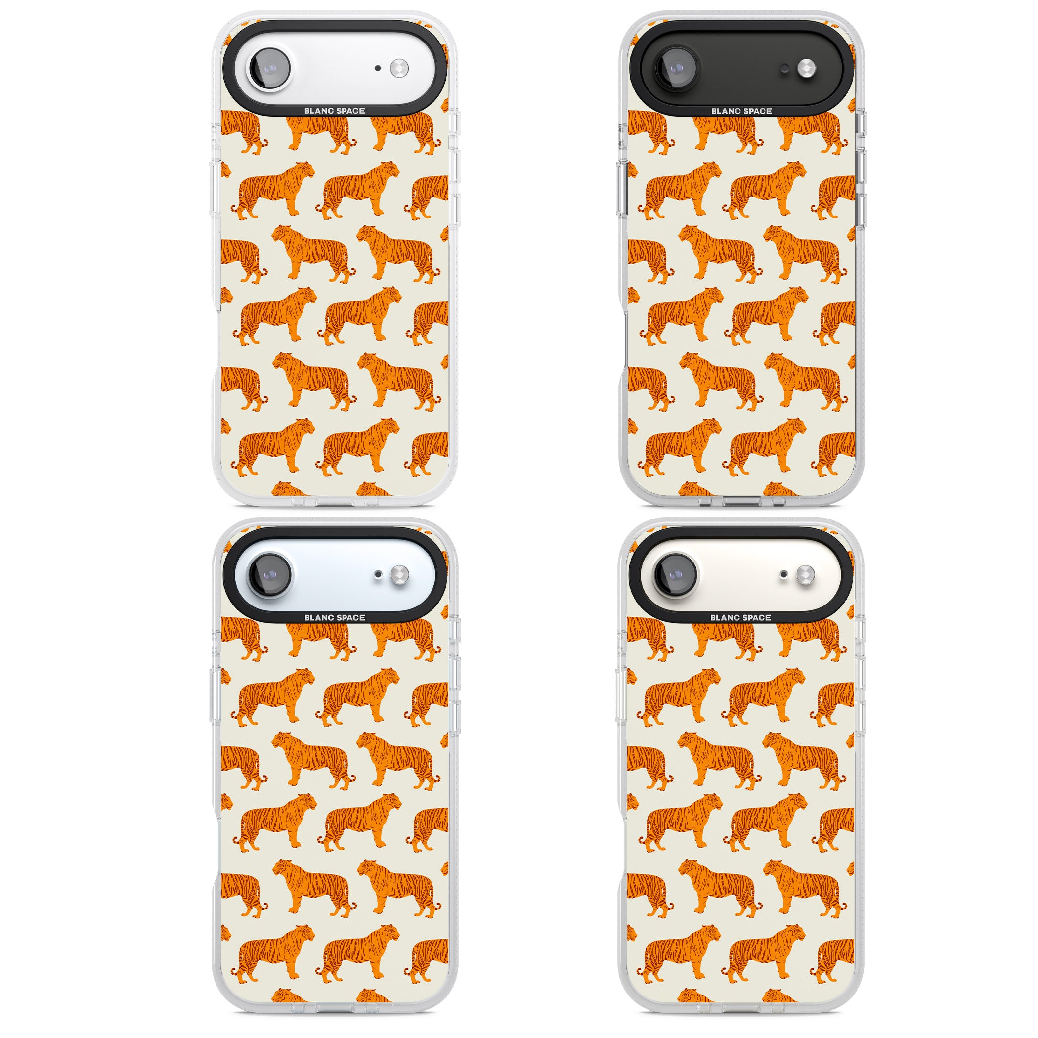 Trendy Tiger Patterns Tigers On Khaki iPhone 17 Air Impact Air Clear Phone Case APT Impact Protection