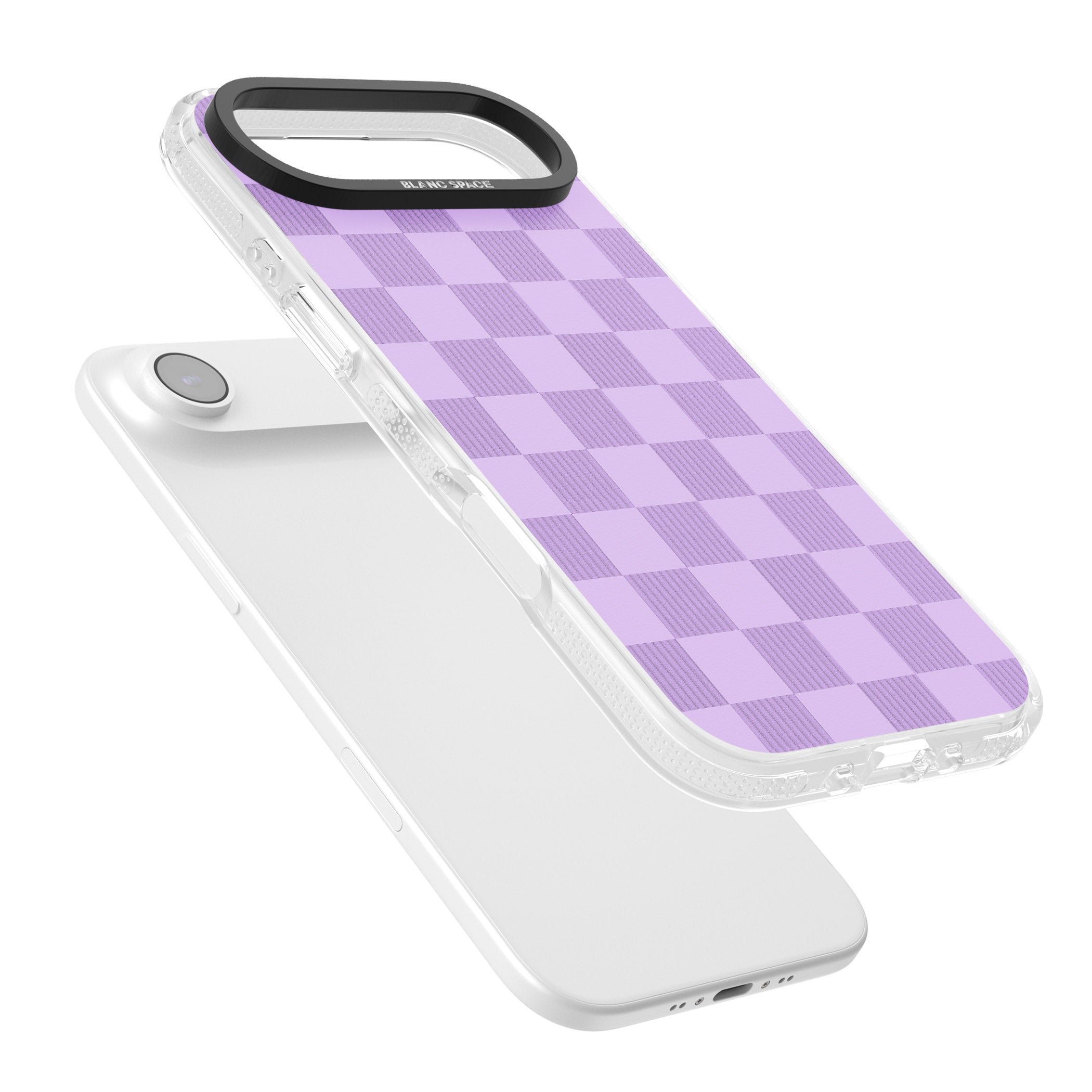 Lilac Checkered iPhone 17 Air Impact Air Clear Phone Case Colours