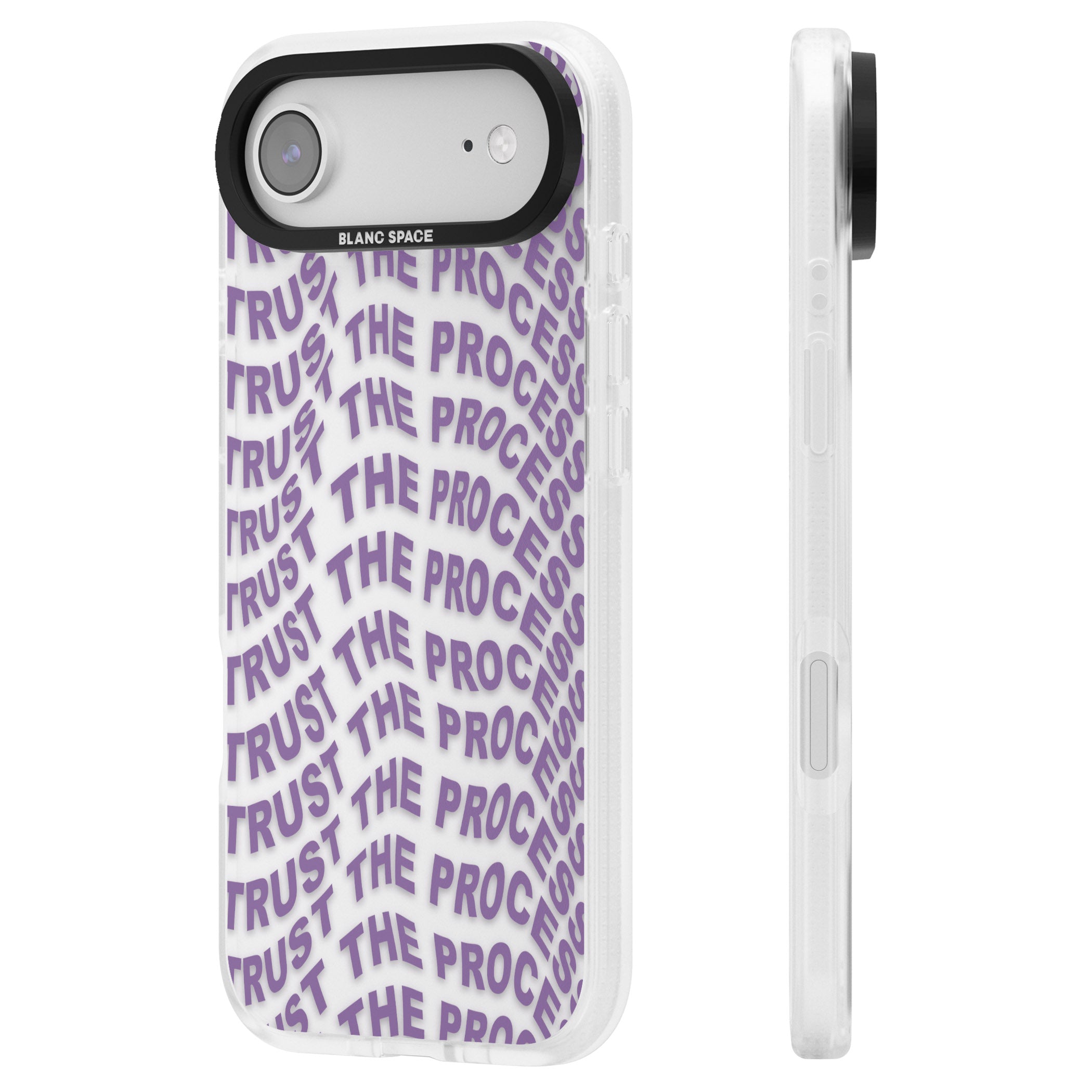 Trust The Process iPhone 17 Air Impact Air Clear Phone Case Side Profile