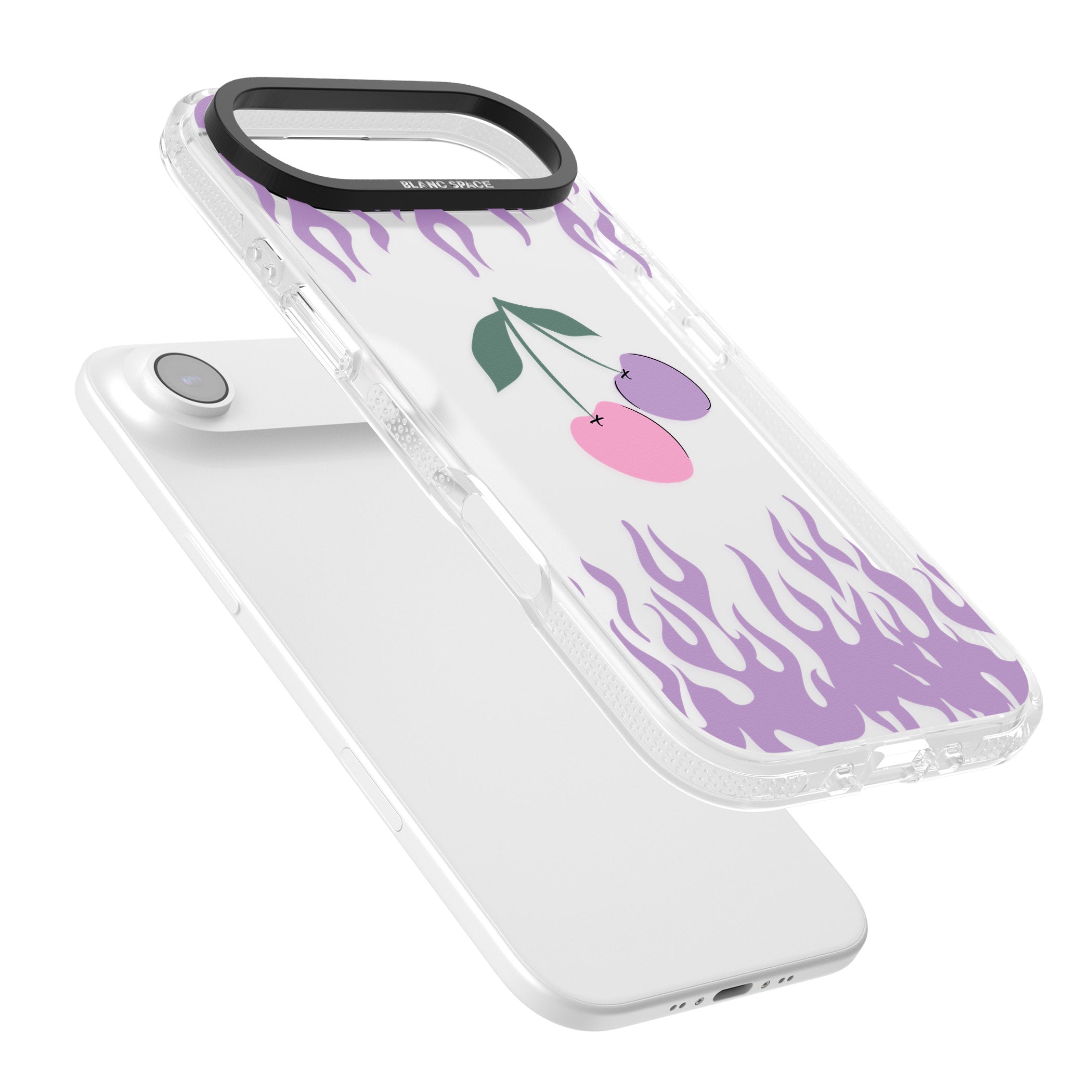 Cherries N' Flames iPhone 17 Air Impact Air Clear Phone Case Colours