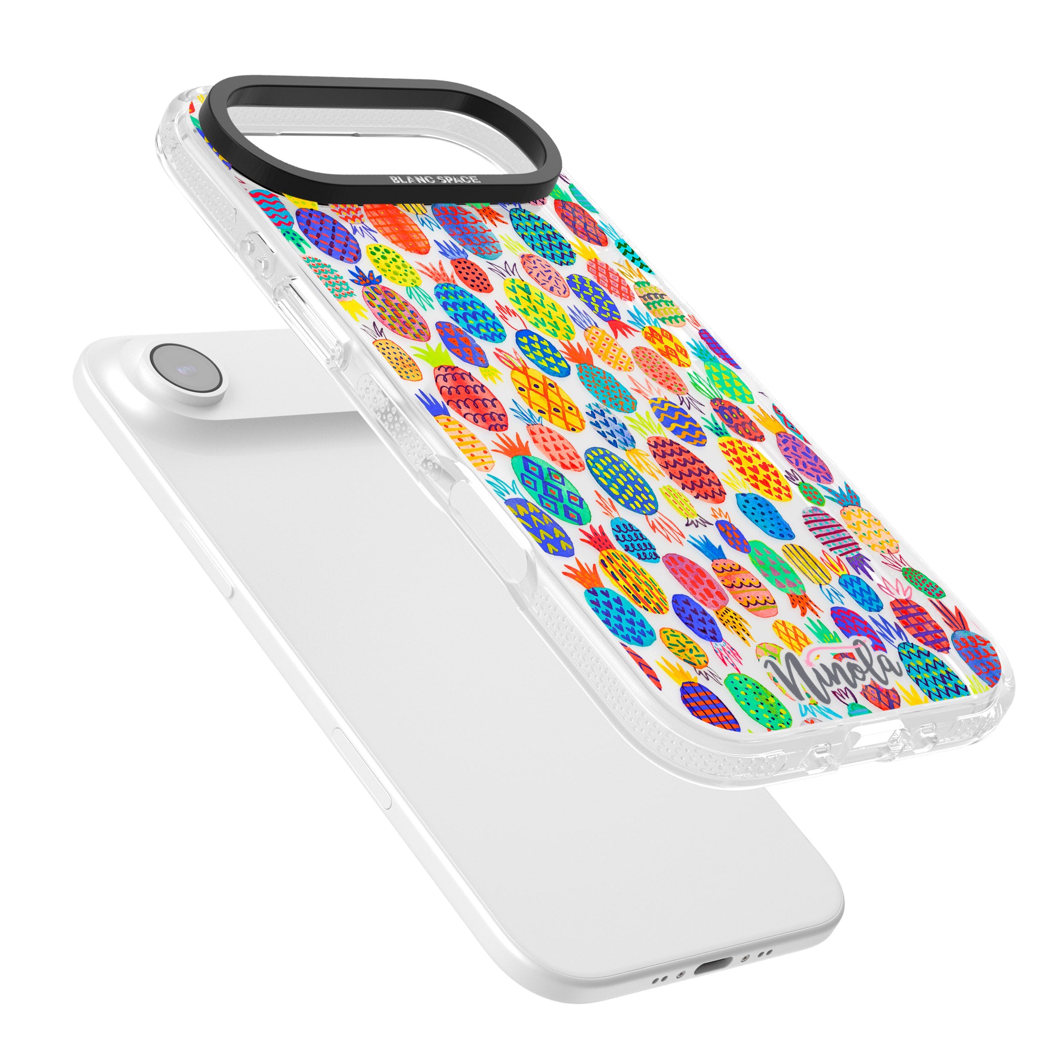 Vibrant Pineapple Pattern iPhone 17 Air Impact Air Clear Phone Case Colours