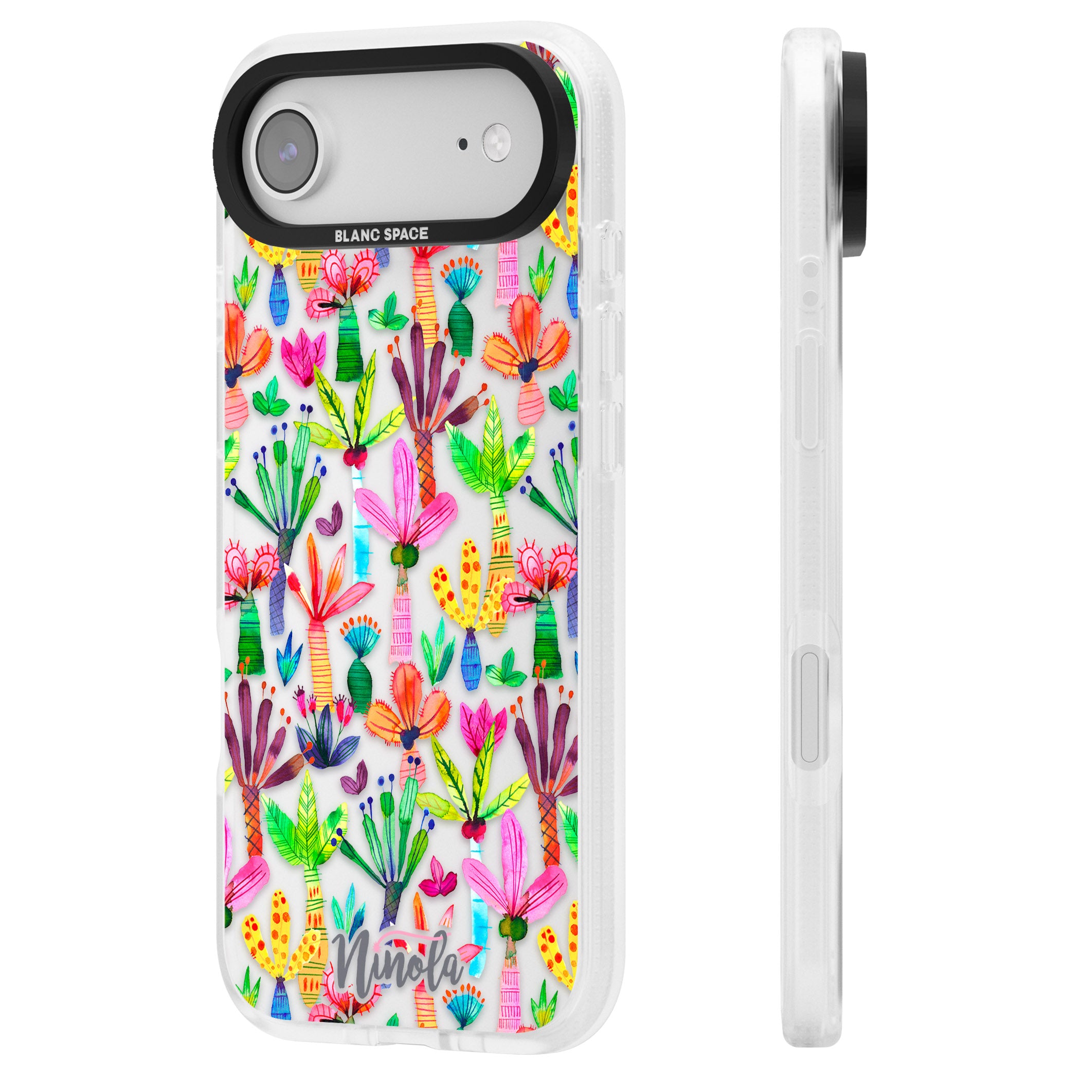 Tropical Botanical iPhone 17 Air Impact Air Clear Phone Case Side Profile