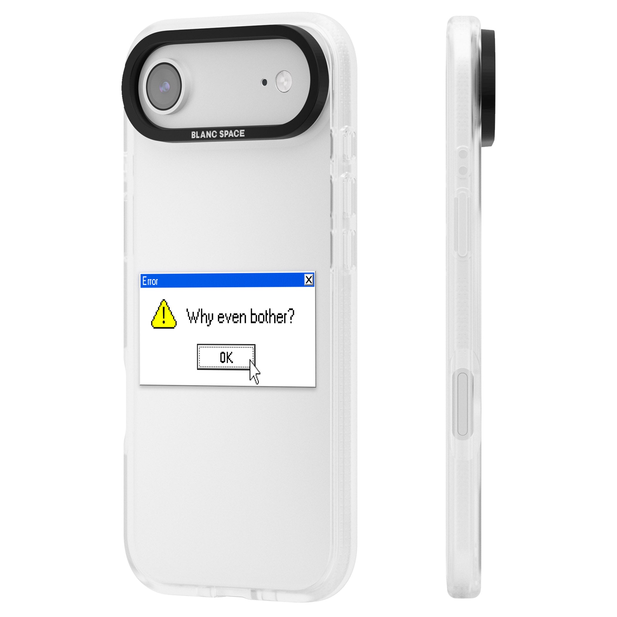 Why Even Bother Exe iPhone 17 Air Impact Air Clear Phone Case Side Profile