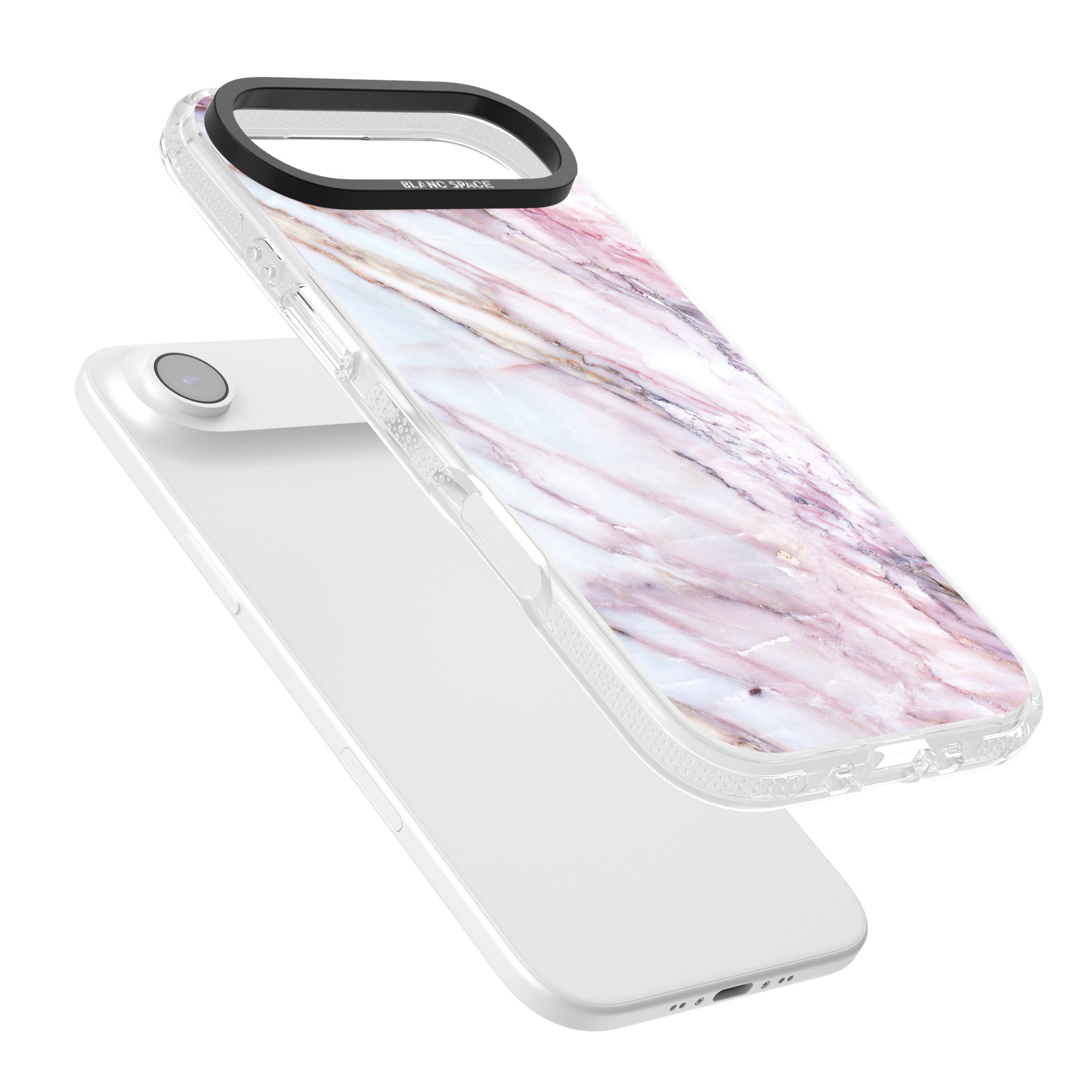 Blush Marble Glow iPhone 17 Air Impact Air Clear Phone Case Colours