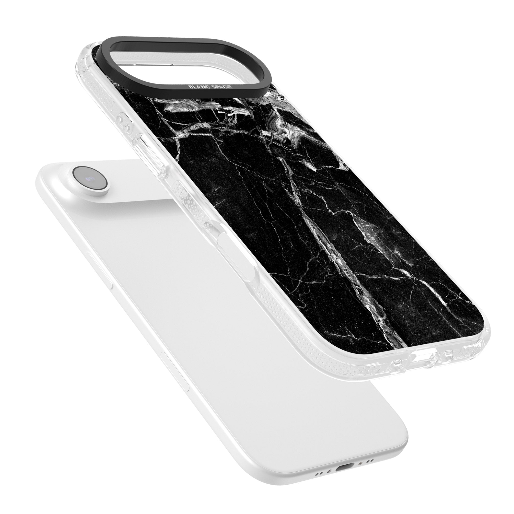 Black Onyx Marble iPhone 17 Air Impact Air Clear Phone Case Colours