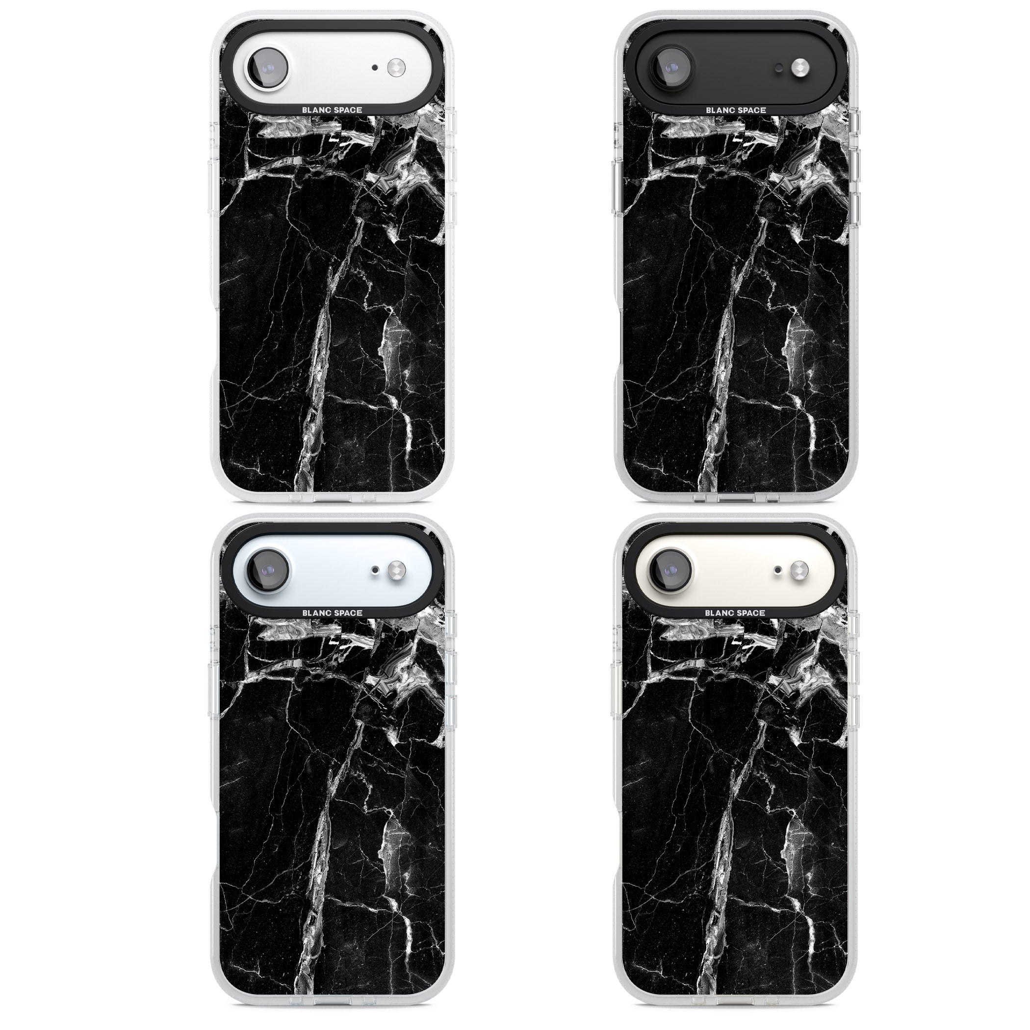 Black Onyx Marble iPhone 17 Air Impact Air Clear Phone Case APT Impact Protection