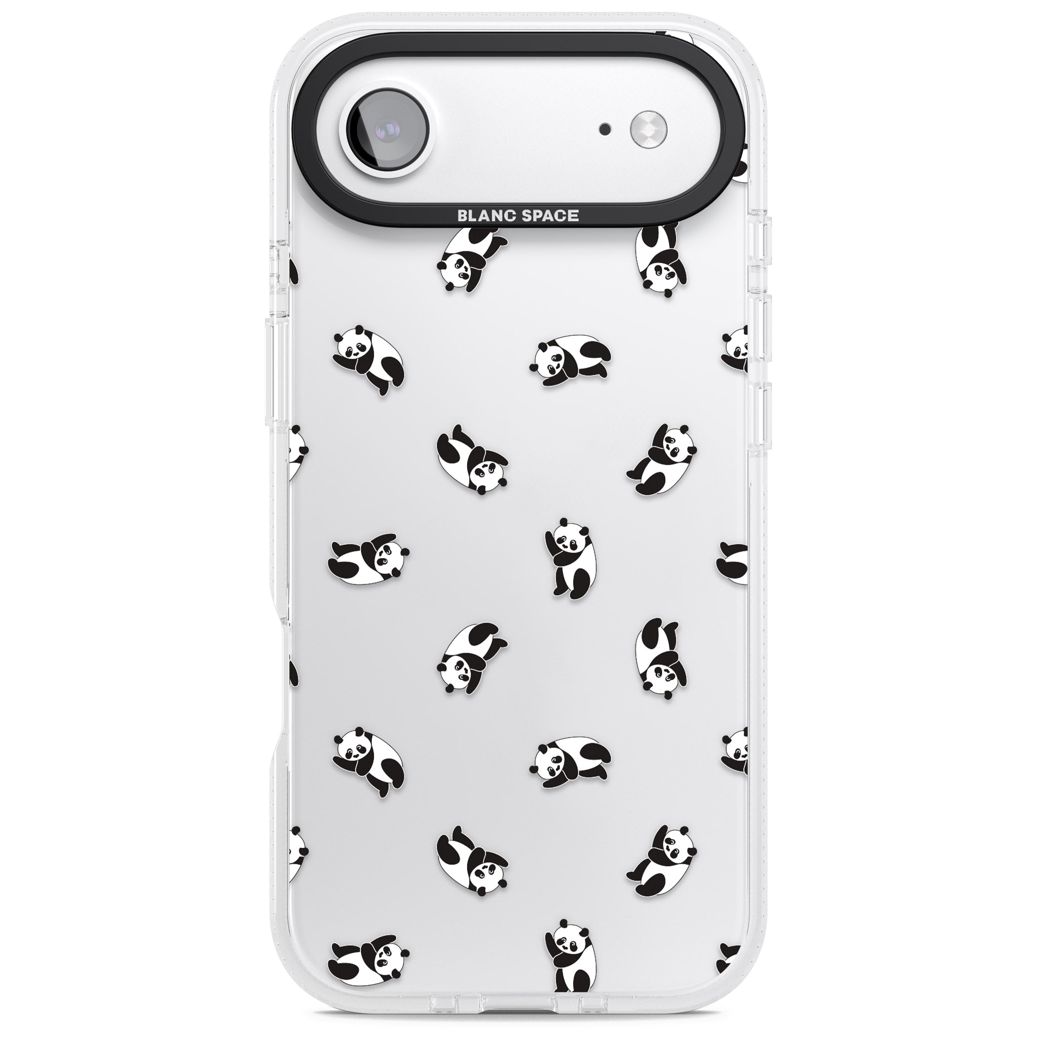 Tiny Panda Pattern iPhone 17 Air Impact Air Clear Phone Case