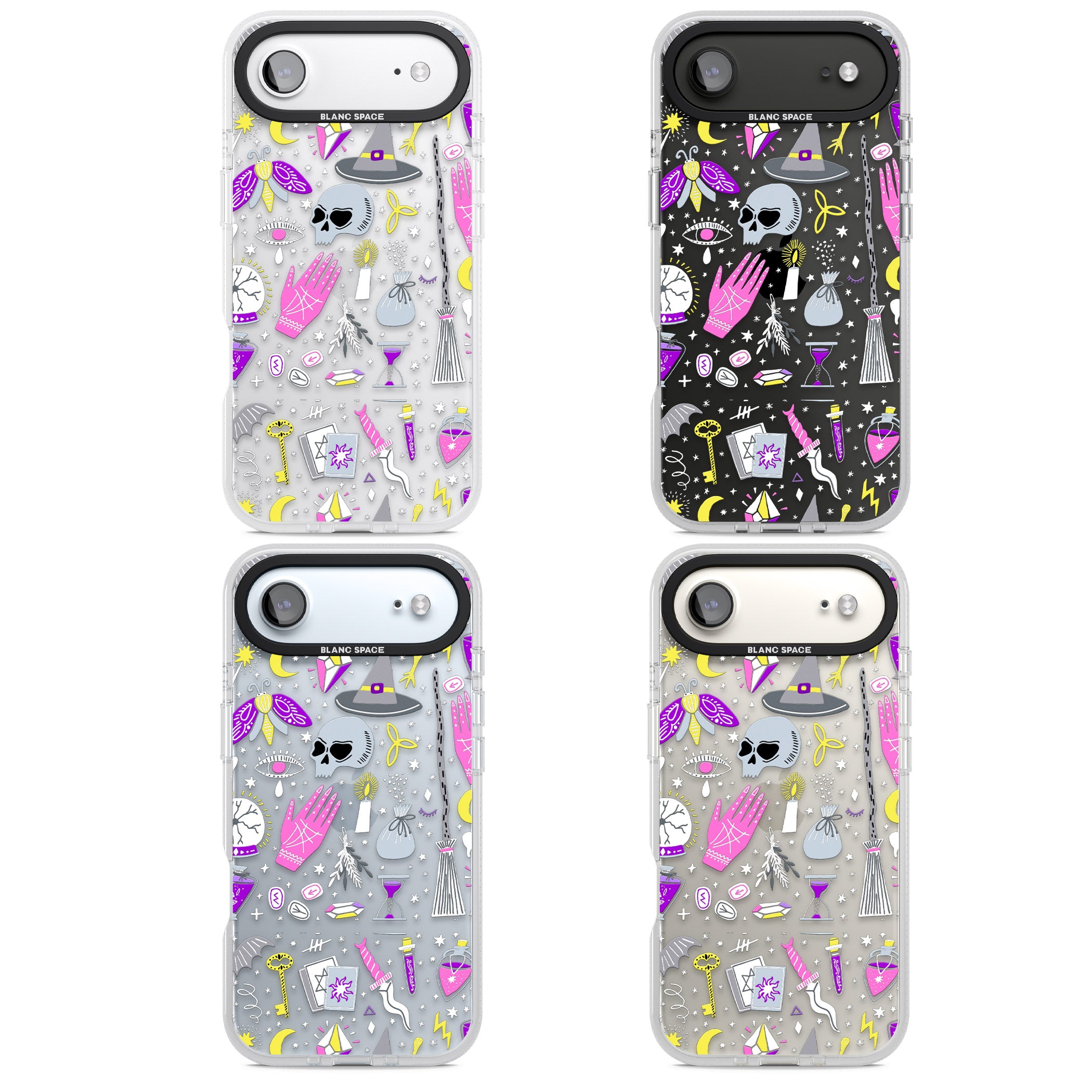 Black Magic Pattern iPhone 17 Air Impact Air Clear Phone Case APT Impact Protection