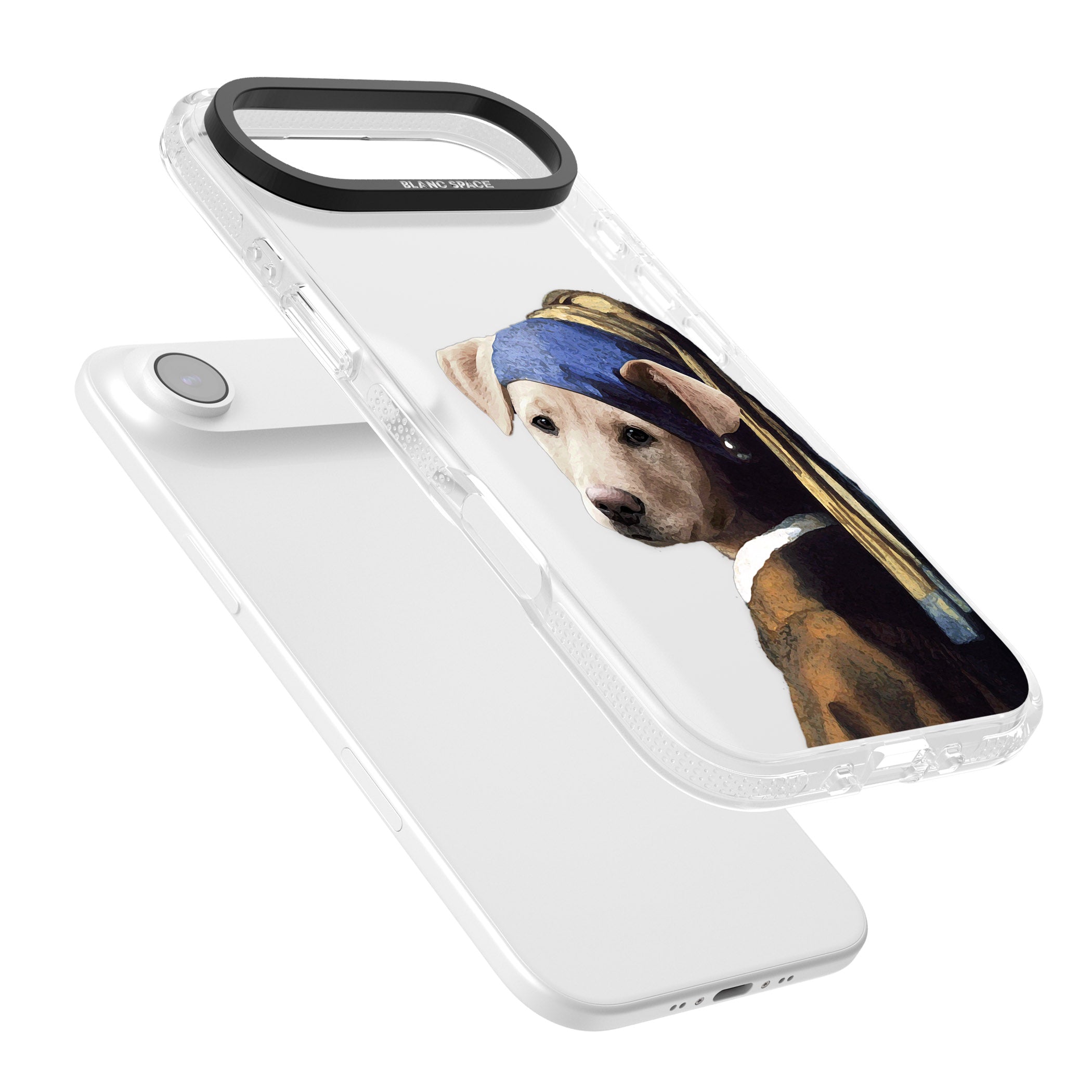 Doggo With A Pearl Earring iPhone 17 Air Impact Air Clear Phone Case Colours
