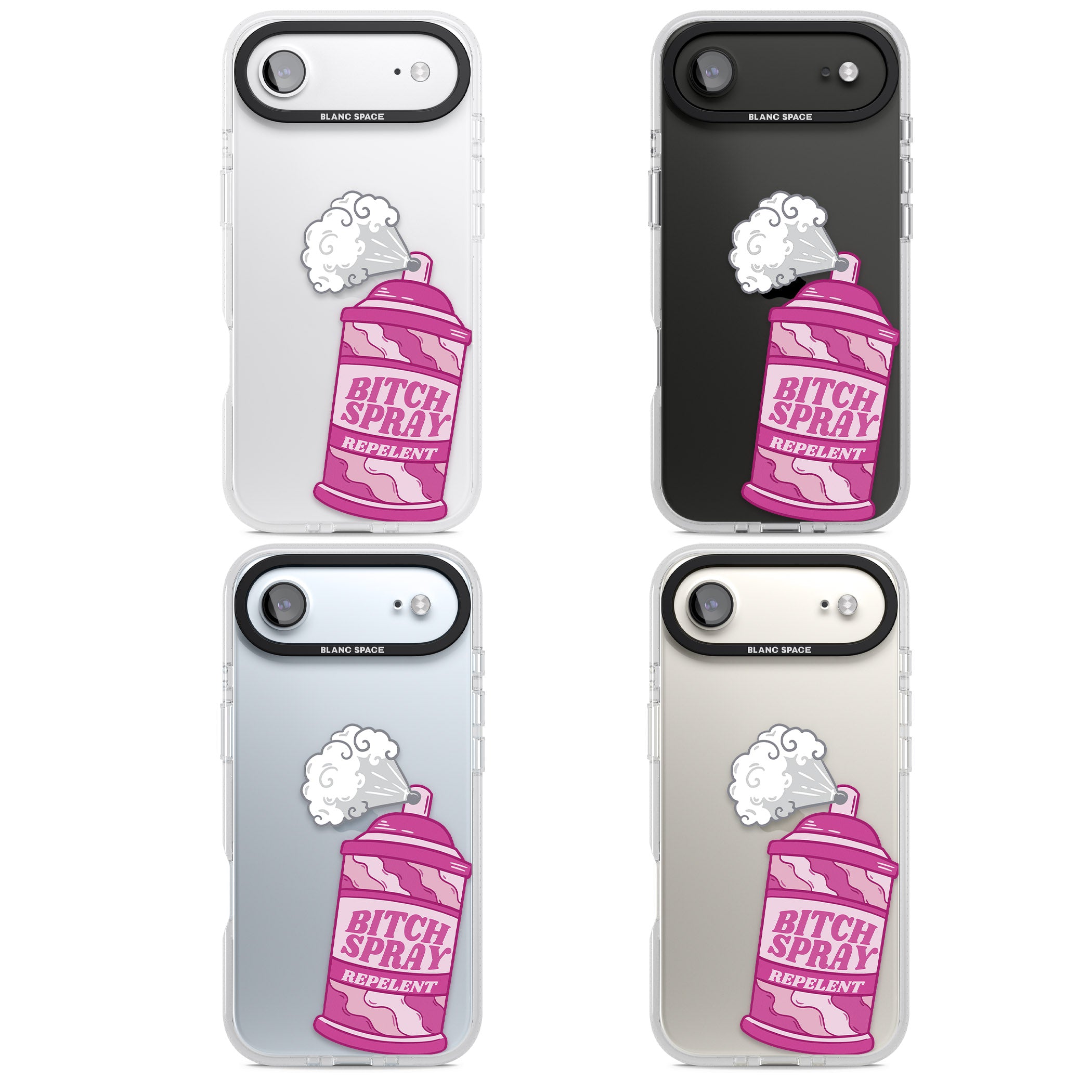 B*Tch Spray iPhone 17 Air Impact Air Clear Phone Case APT Impact Protection