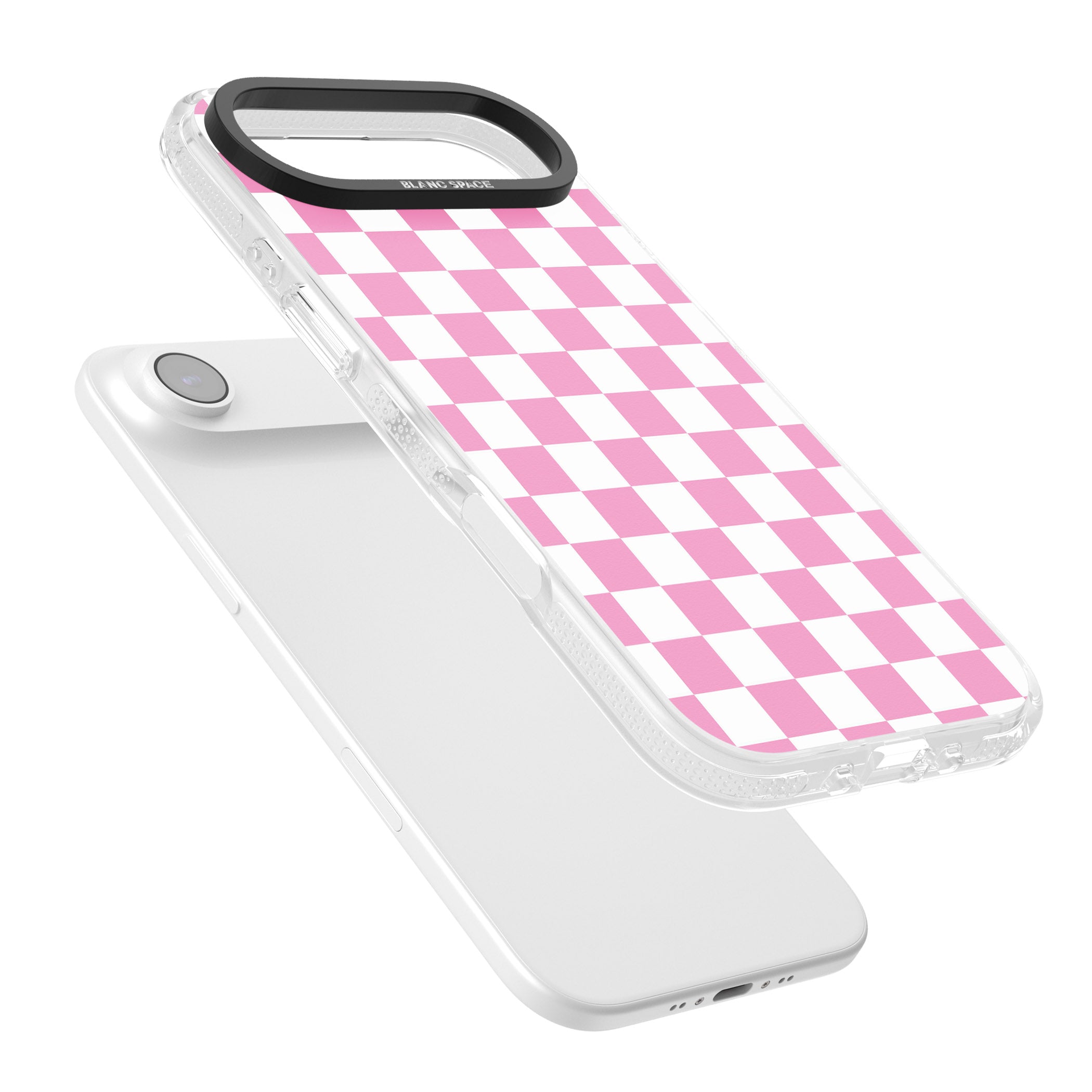 Pink Checkered iPhone 17 Air Impact Air Clear Phone Case Colours