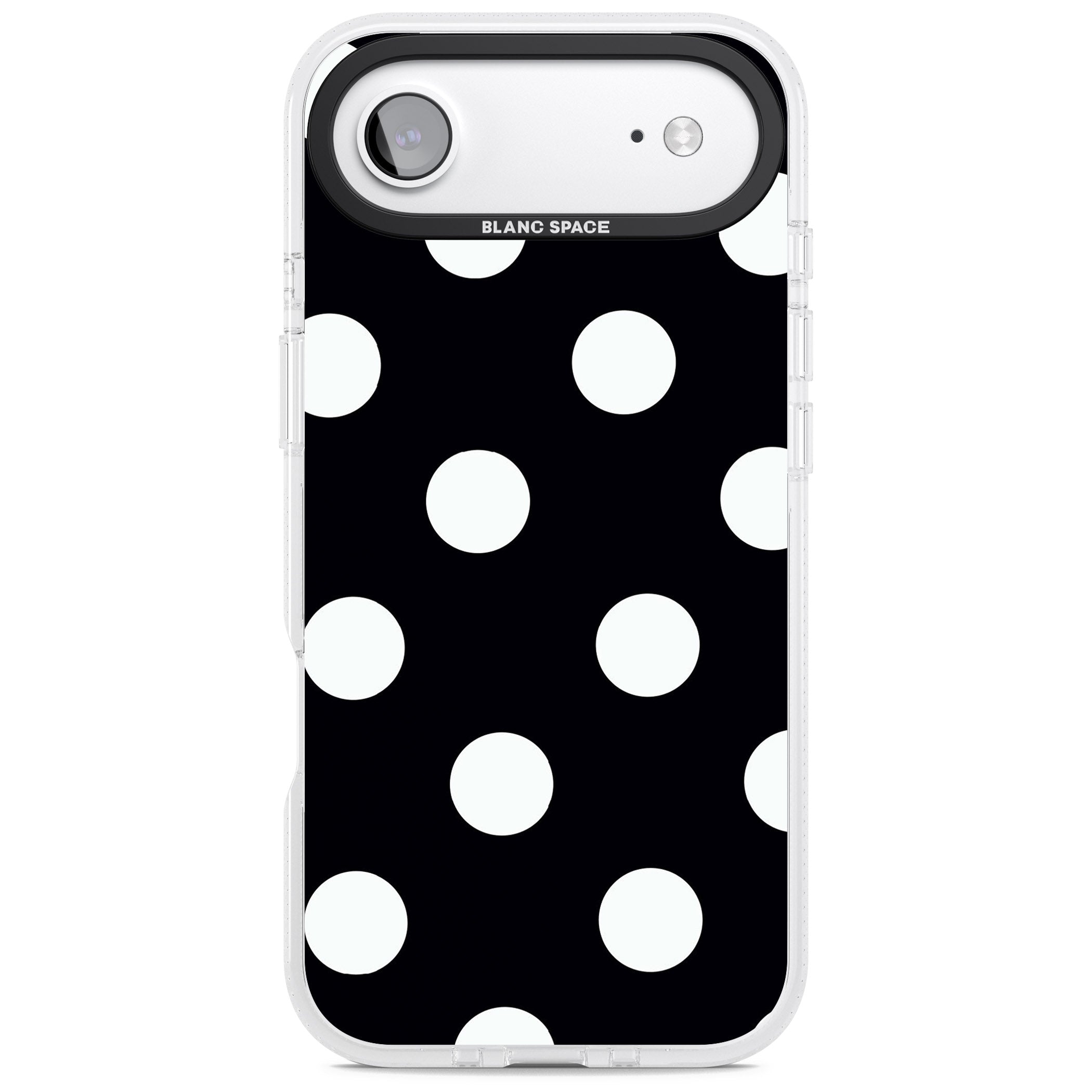 Chic Black Polka Dot iPhone 17 Air Impact Air Clear Phone Case