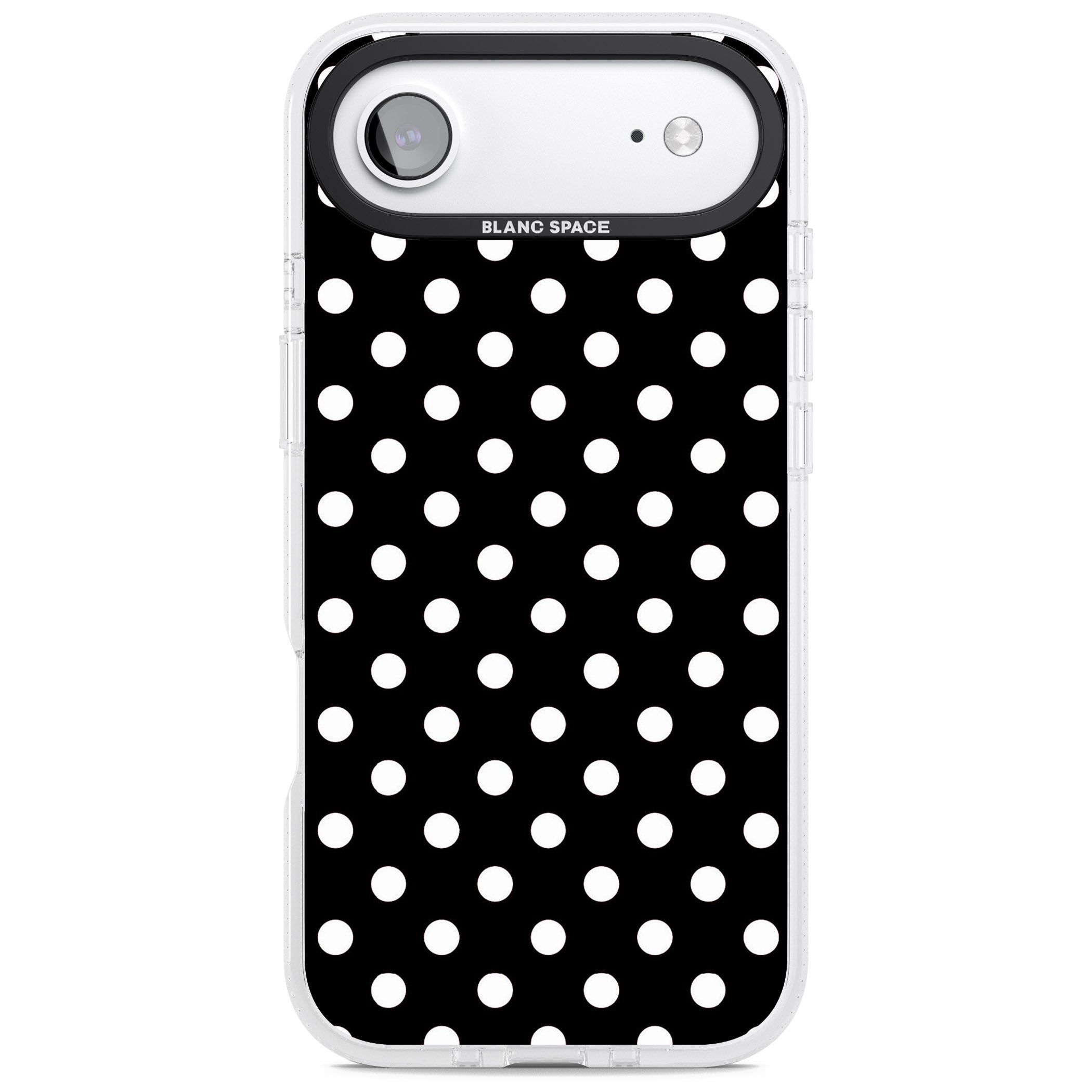 Designer Chic Black Polka Dot iPhone 17 Air Impact Air Clear Phone Case