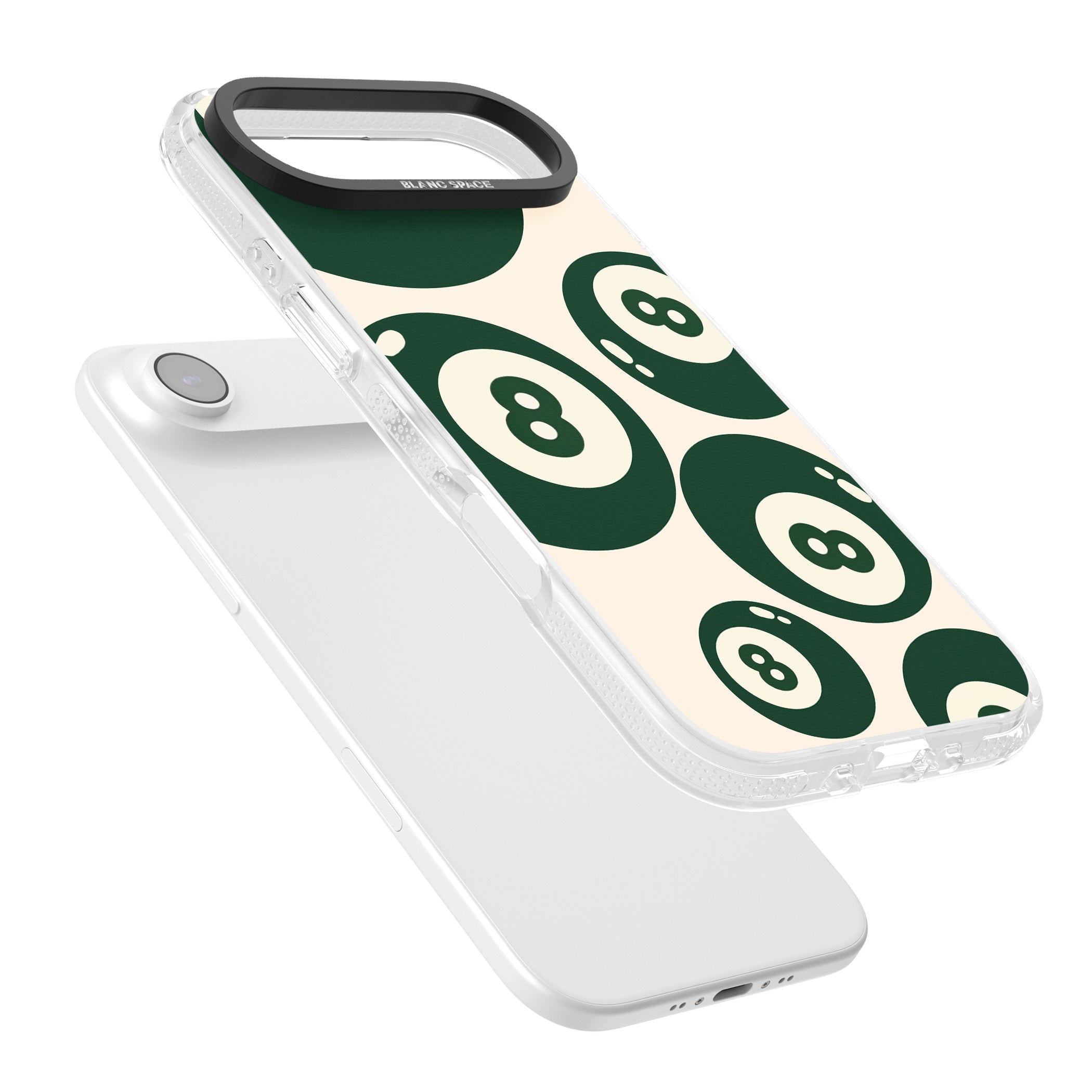 Green Eight Balls iPhone 17 Air Impact Air Clear Phone Case Colours