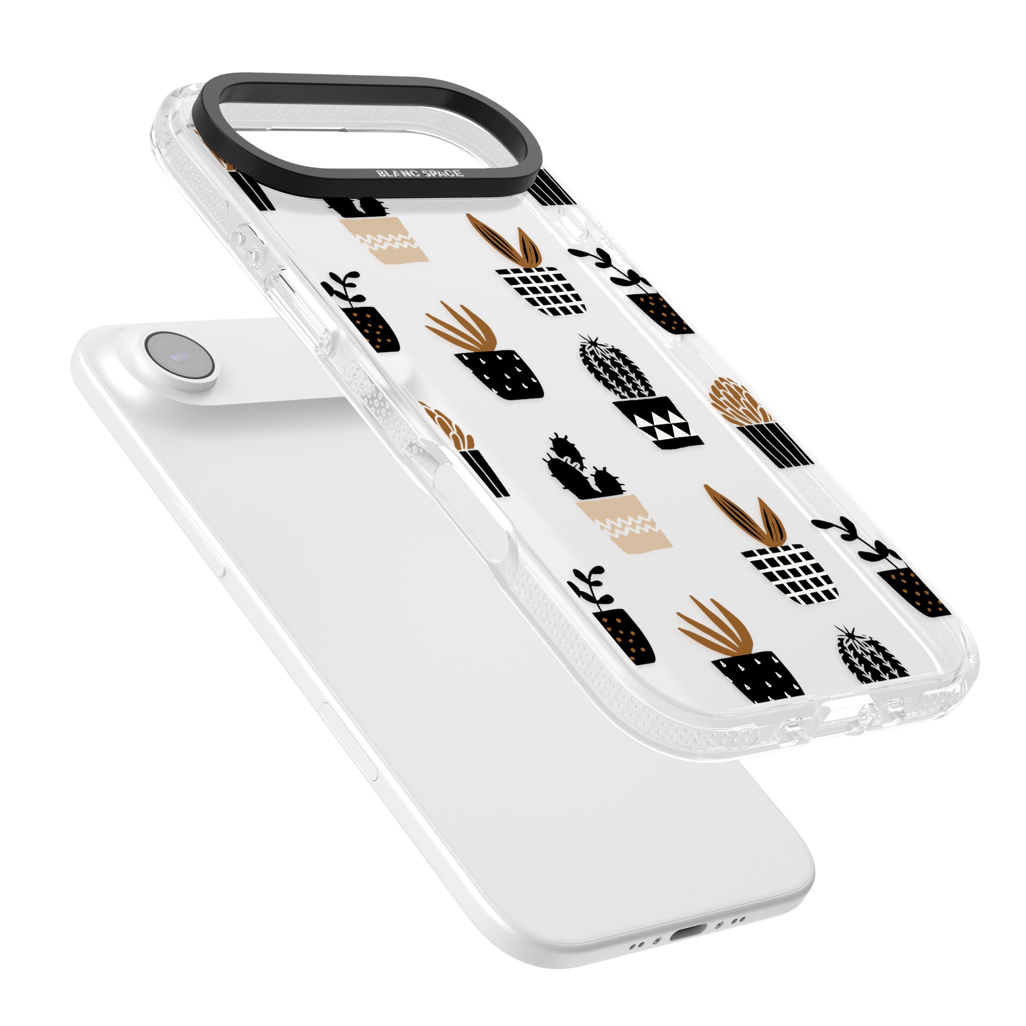 Large Mixed Plants Pattern Clear iPhone 17 Air Impact Air Clear Phone Case Colours