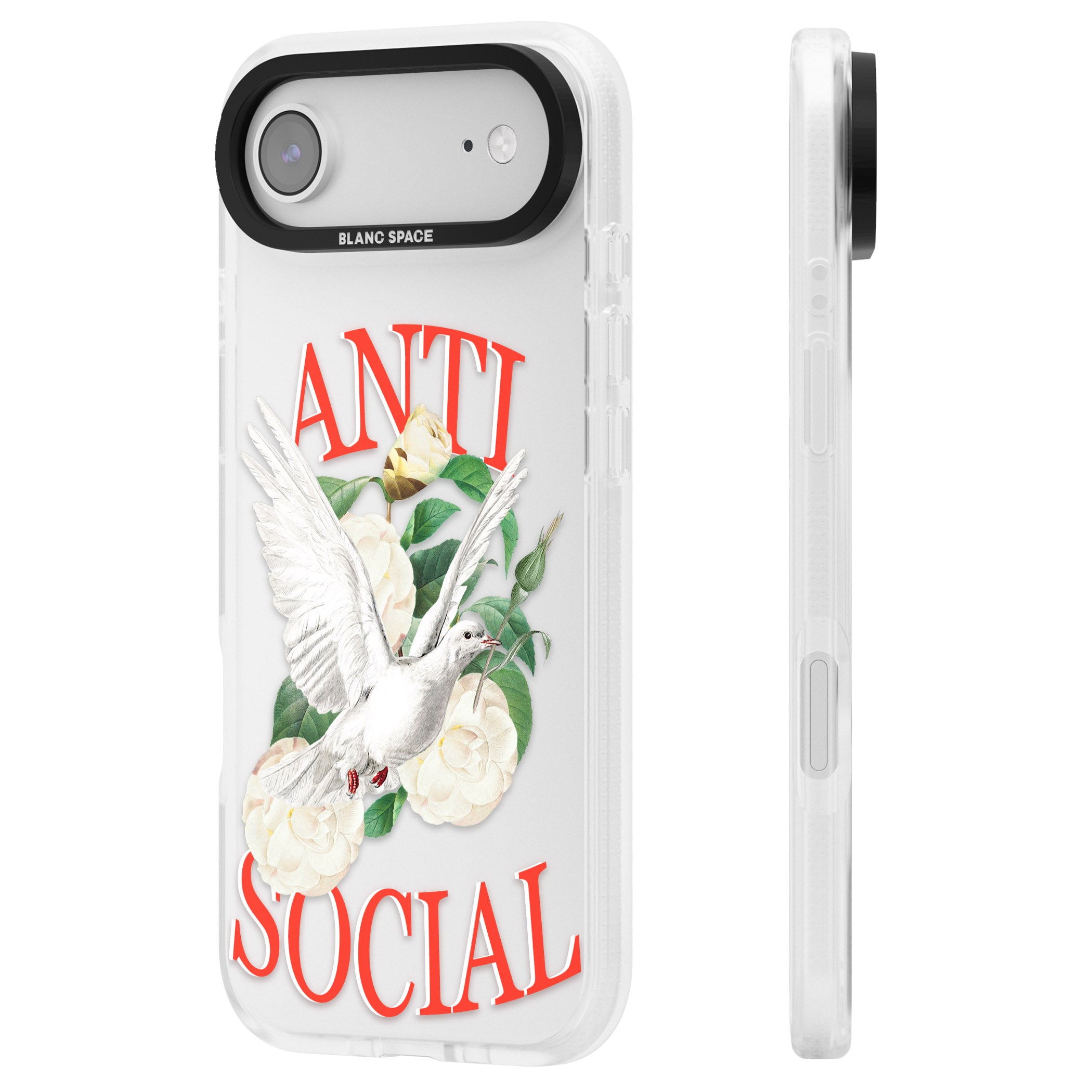 Anti Social iPhone 17 Air Impact Air Clear Phone Case Side Profile