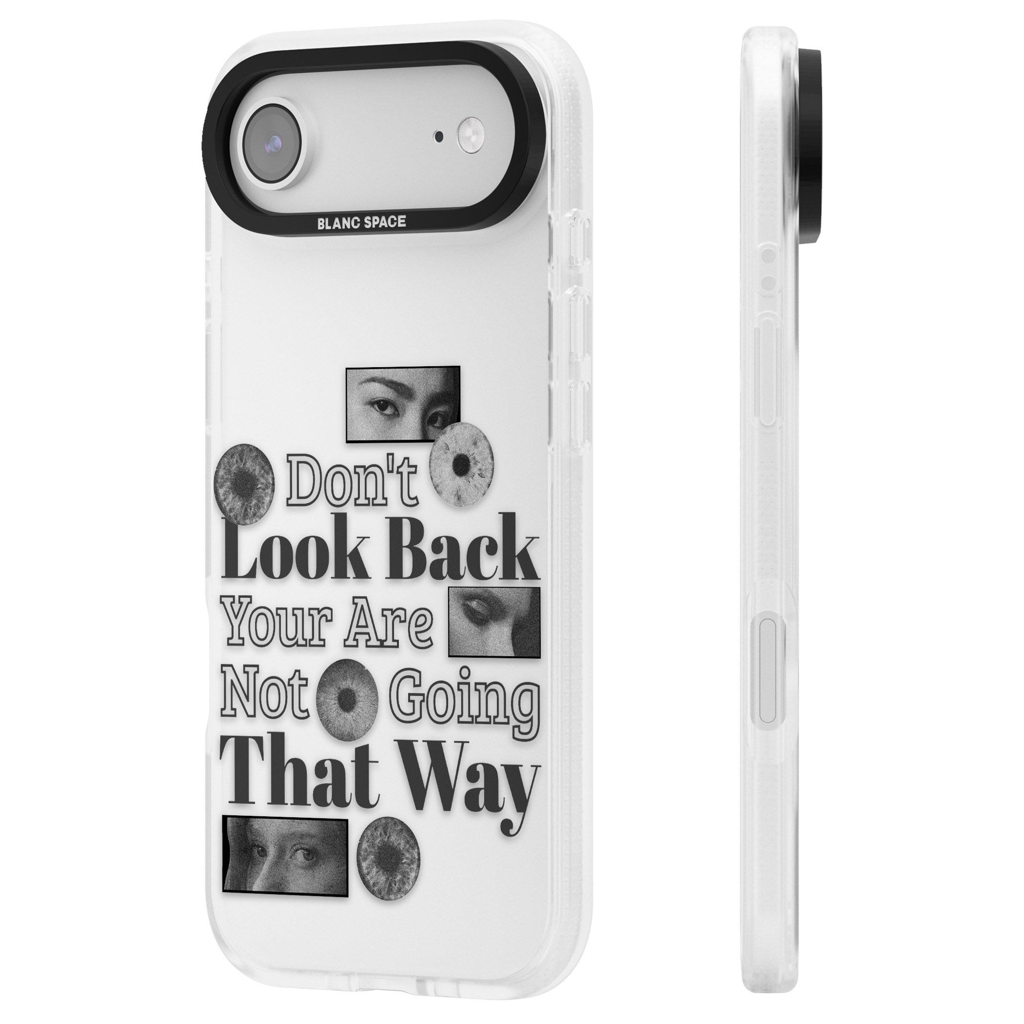 Dont Look Back iPhone 17 Air Impact Air Clear Phone Case Side Profile