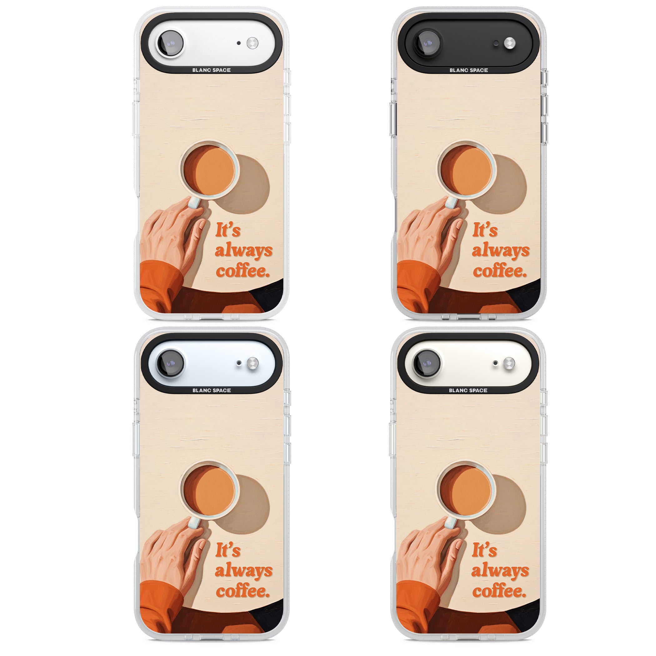Its Always Coffee iPhone 17 Air Impact Air Clear Phone Case APT Impact Protection