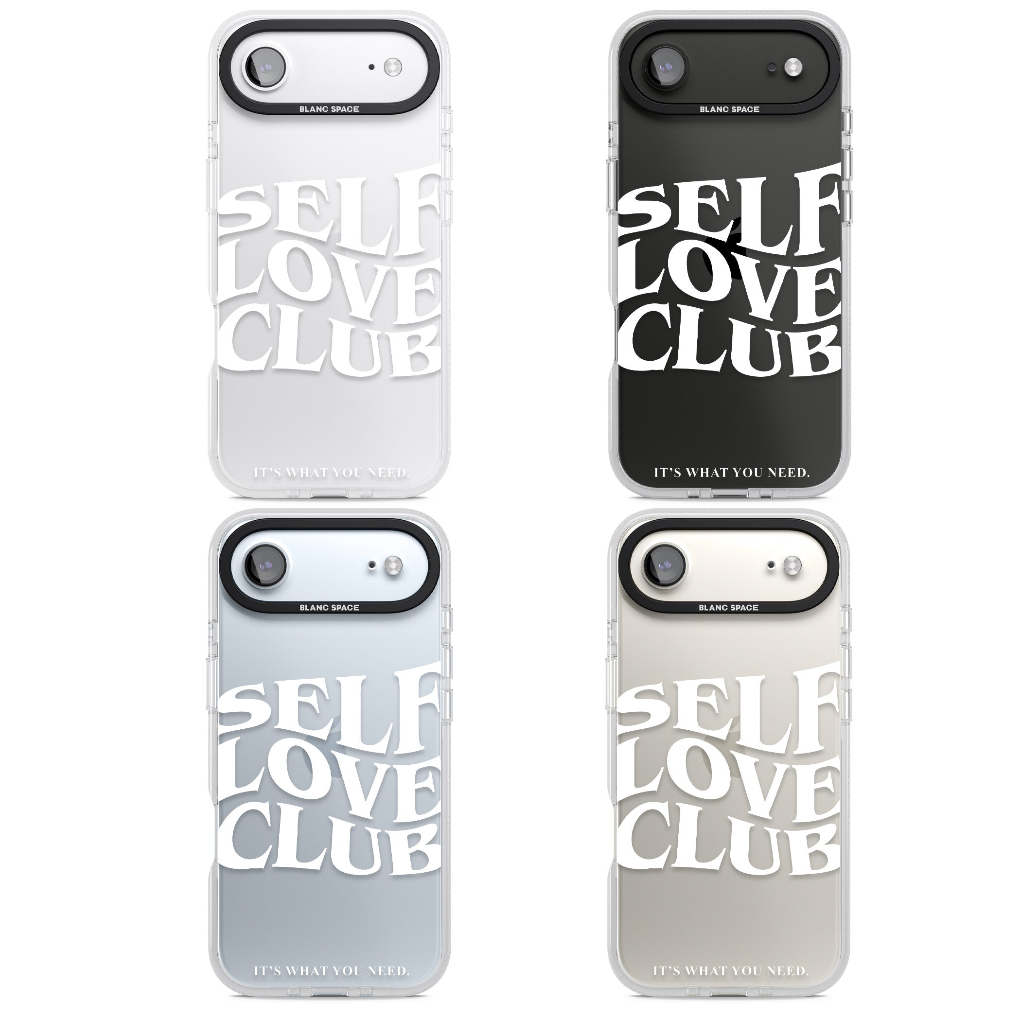 Self Love Club White iPhone 17 Air Impact Air Clear Phone Case APT Impact Protection
