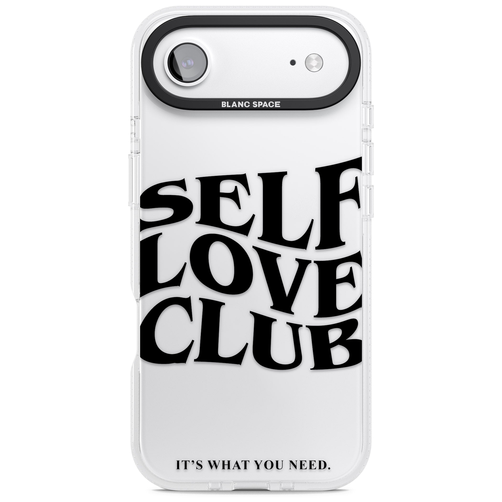 Self Love Club Black iPhone 17 Air Impact Air Clear Phone Case