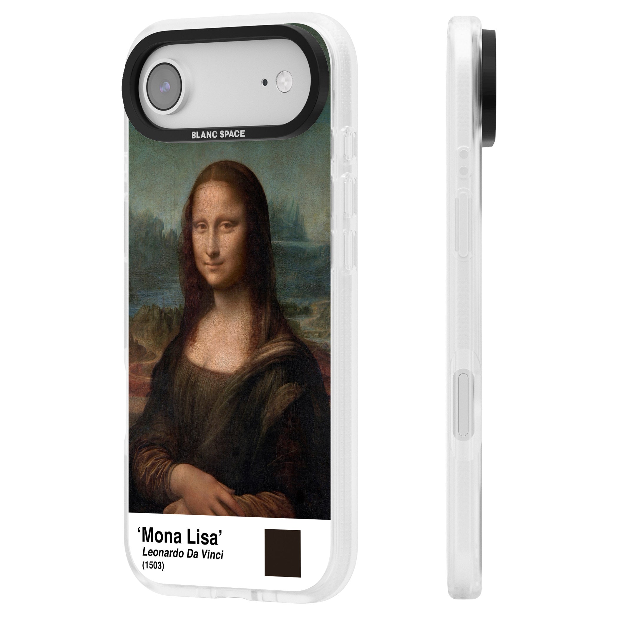 Mona Lisa iPhone 17 Air Impact Air Clear Phone Case Side Profile