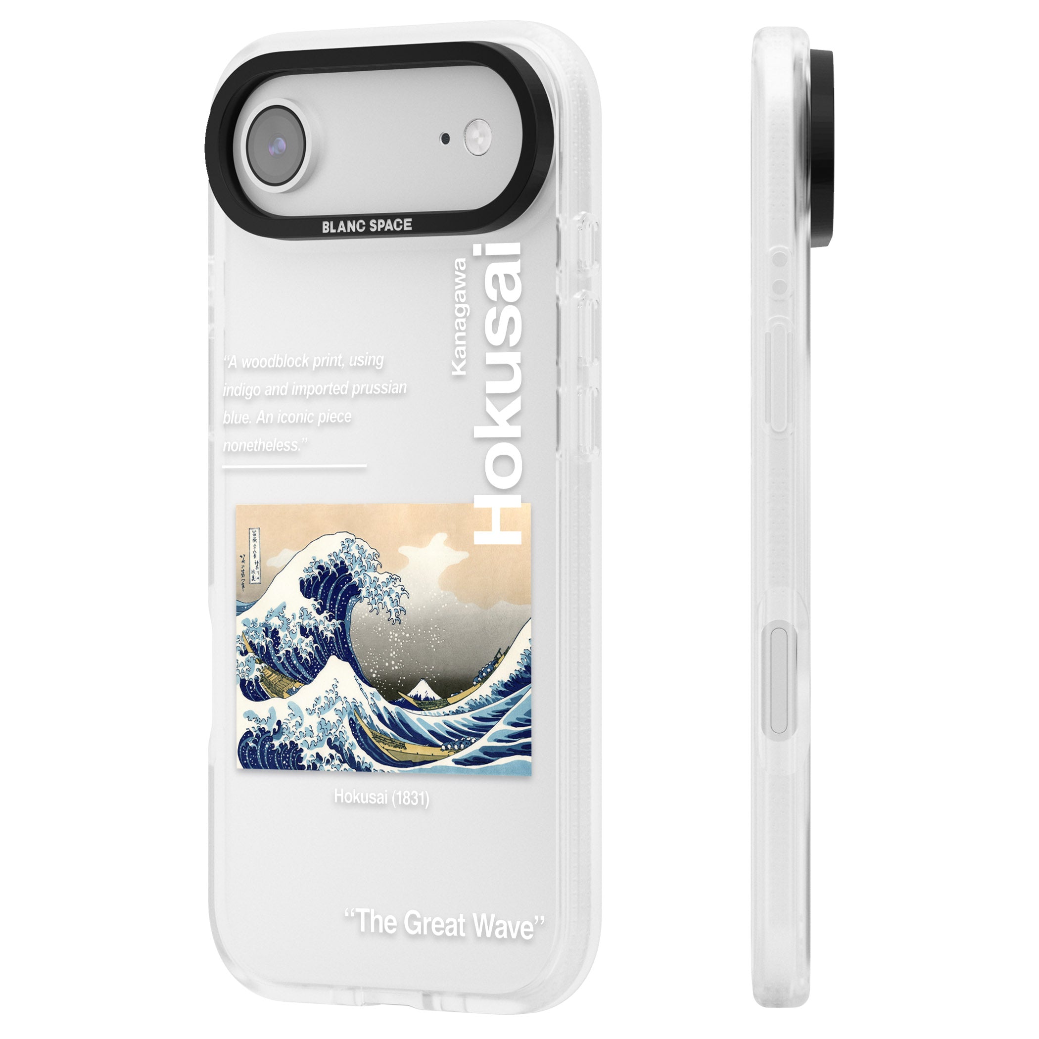 The Great Wave iPhone 17 Air Impact Air Clear Phone Case Side Profile