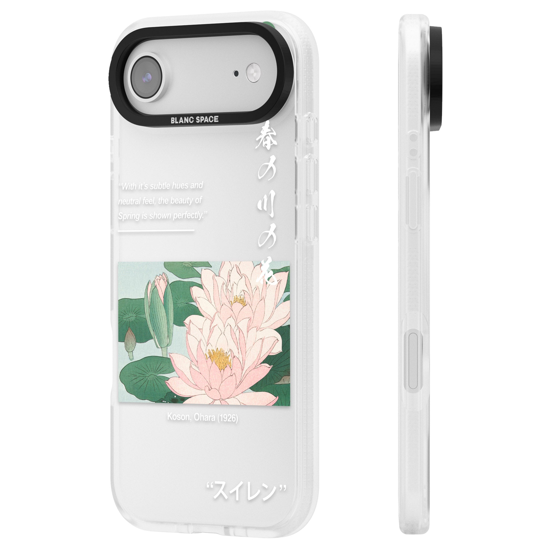 Water Lily iPhone 17 Air Impact Air Clear Phone Case Side Profile