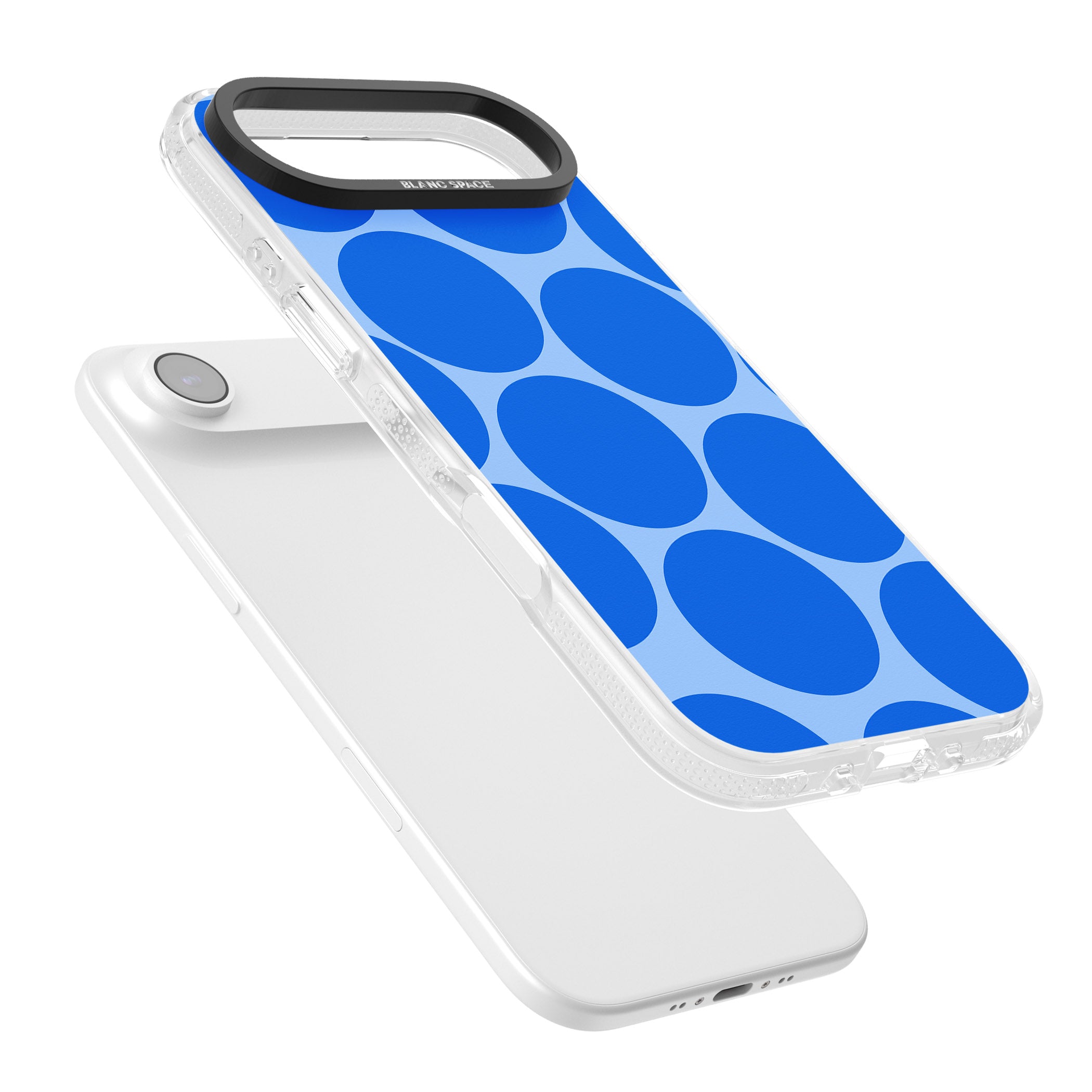 Retro Blue Dot iPhone 17 Air Impact Air Clear Phone Case Colours