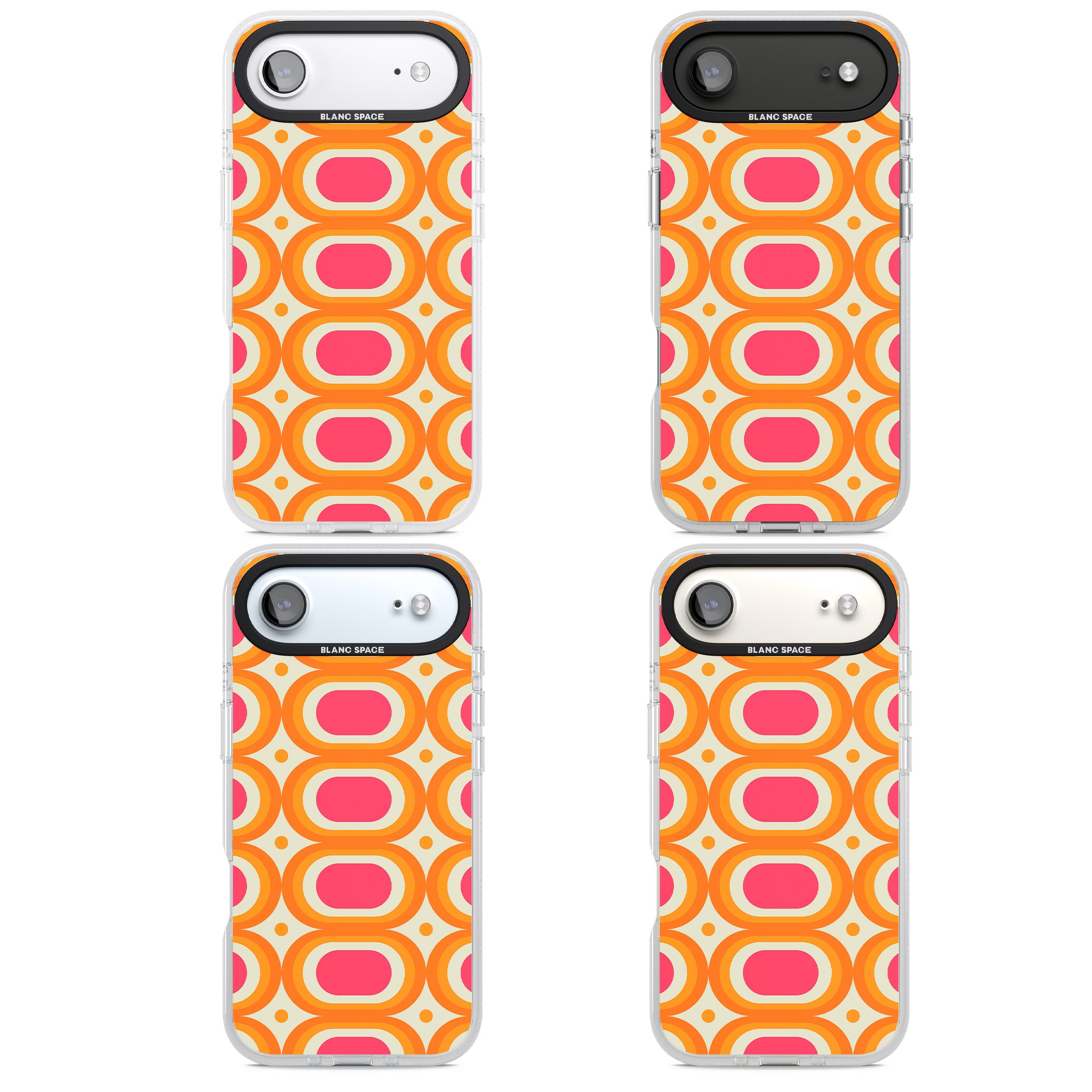 Groovy 60S Shape Pattern iPhone 17 Air Impact Air Clear Phone Case APT Impact Protection