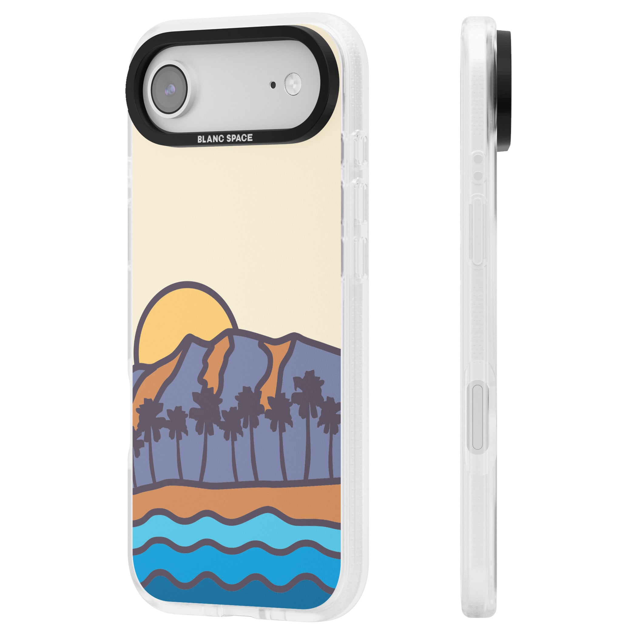 South Sunset iPhone 17 Air Impact Air Clear Phone Case Side Profile