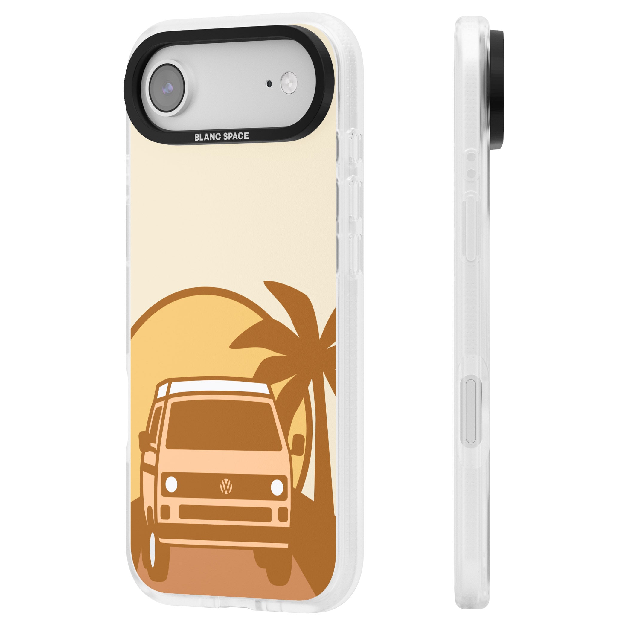 Sunset Van iPhone 17 Air Impact Air Clear Phone Case Side Profile