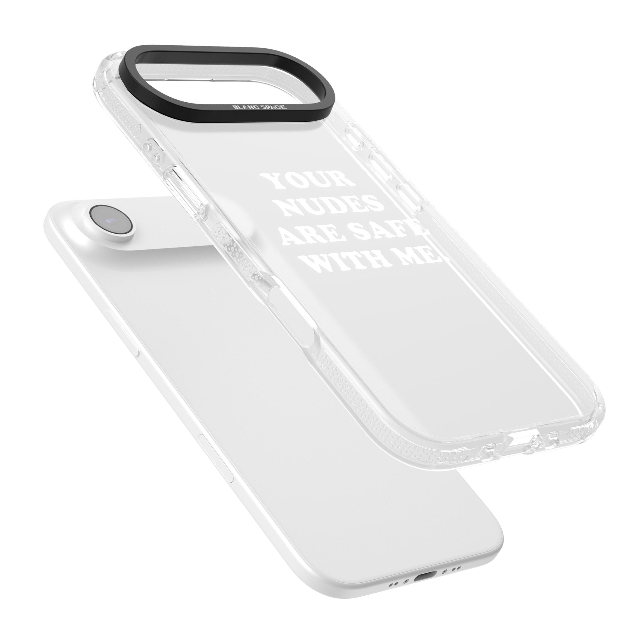 Your Nudes Are Safe White iPhone 17 Air Impact Air Clear Phone Case Colours