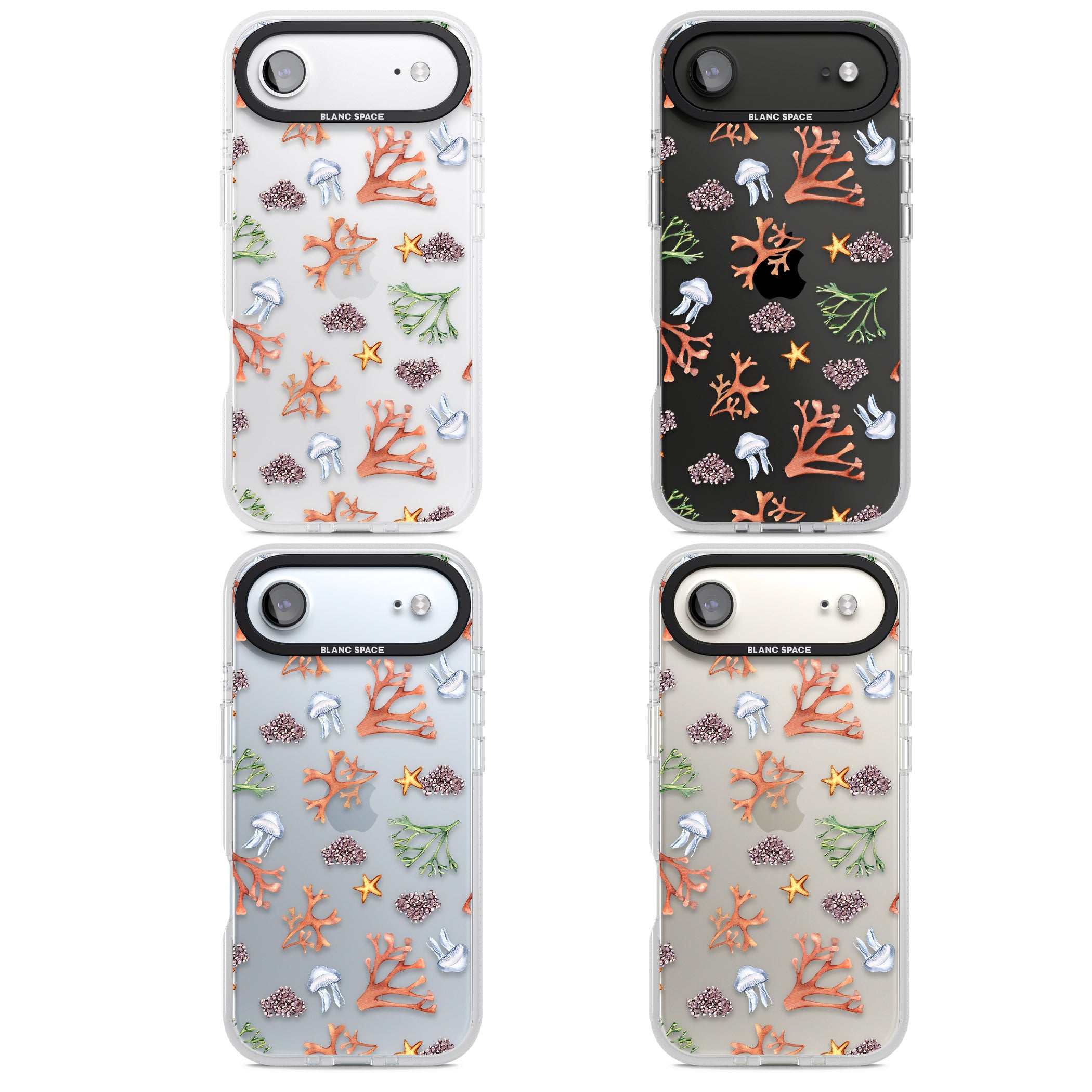 Coral & Jellyfish iPhone 17 Air Impact Air Clear Phone Case APT Impact Protection