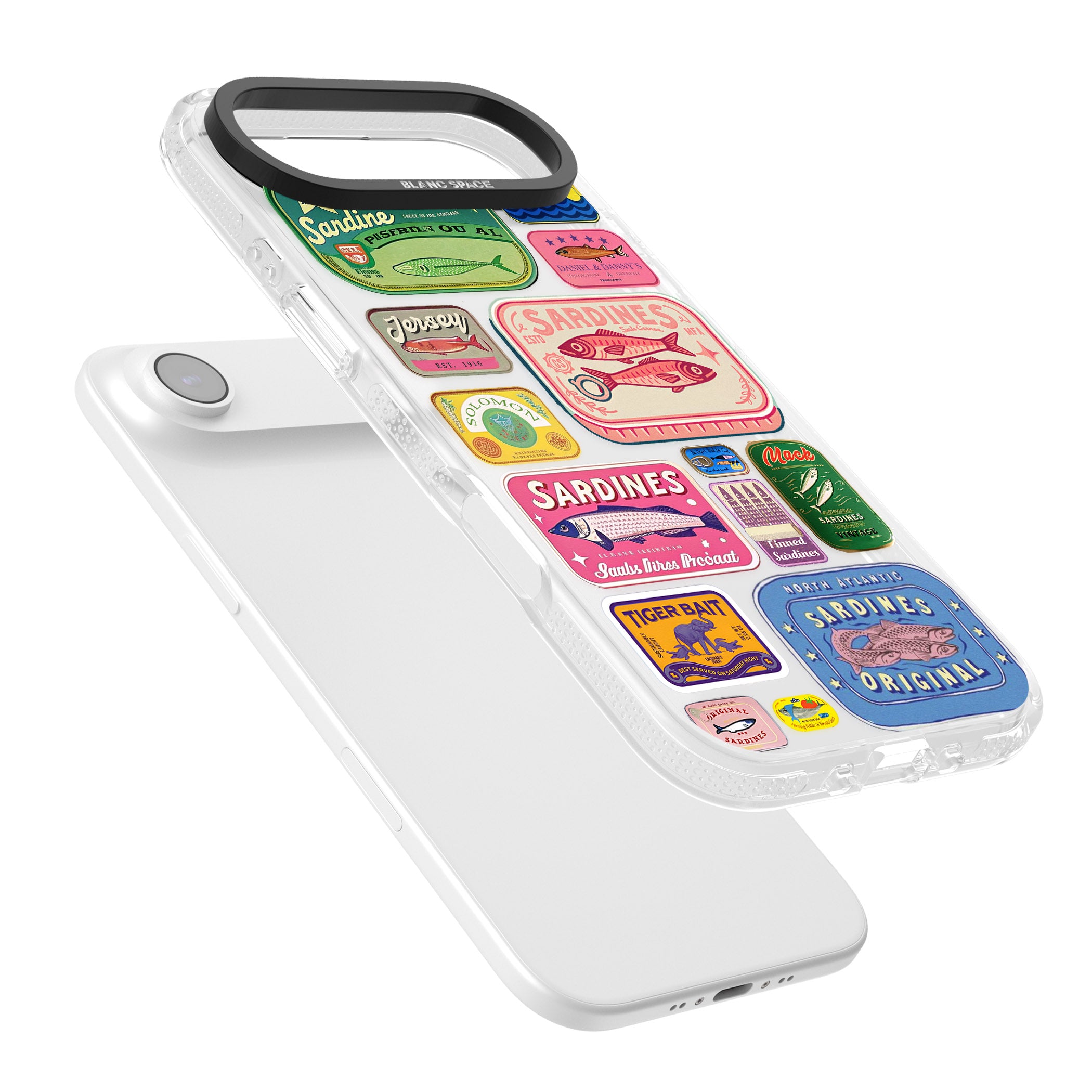 Vintage Sardine Tins iPhone 17 Air Impact Air Clear Phone Case Colours