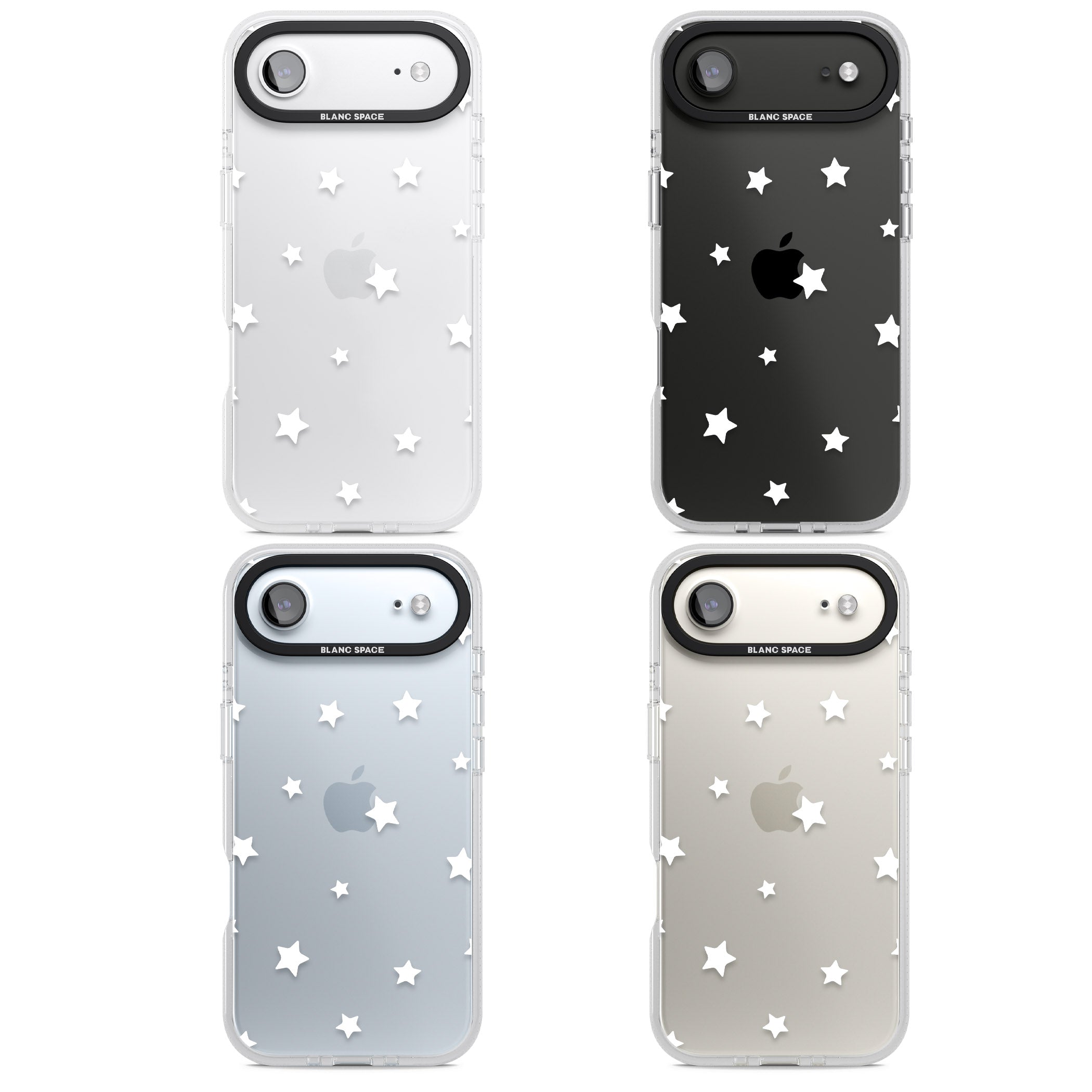 Starry Night White Stars iPhone 17 Air Impact Air Clear Phone Case APT Impact Protection