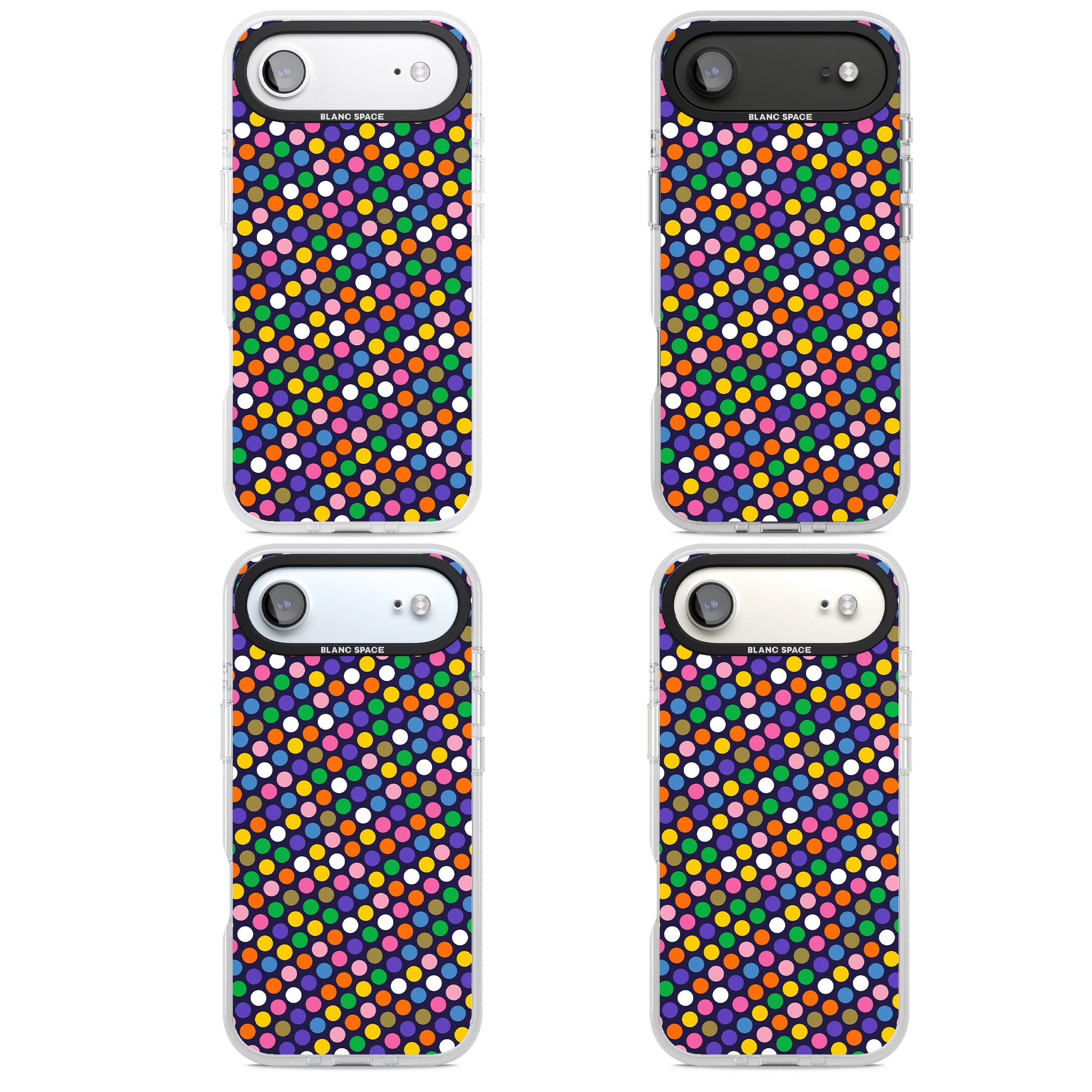 Multicolour Polka Dot Fiesta (Purple) iPhone 17 Air Impact Air Clear Phone Case APT Impact Protection
