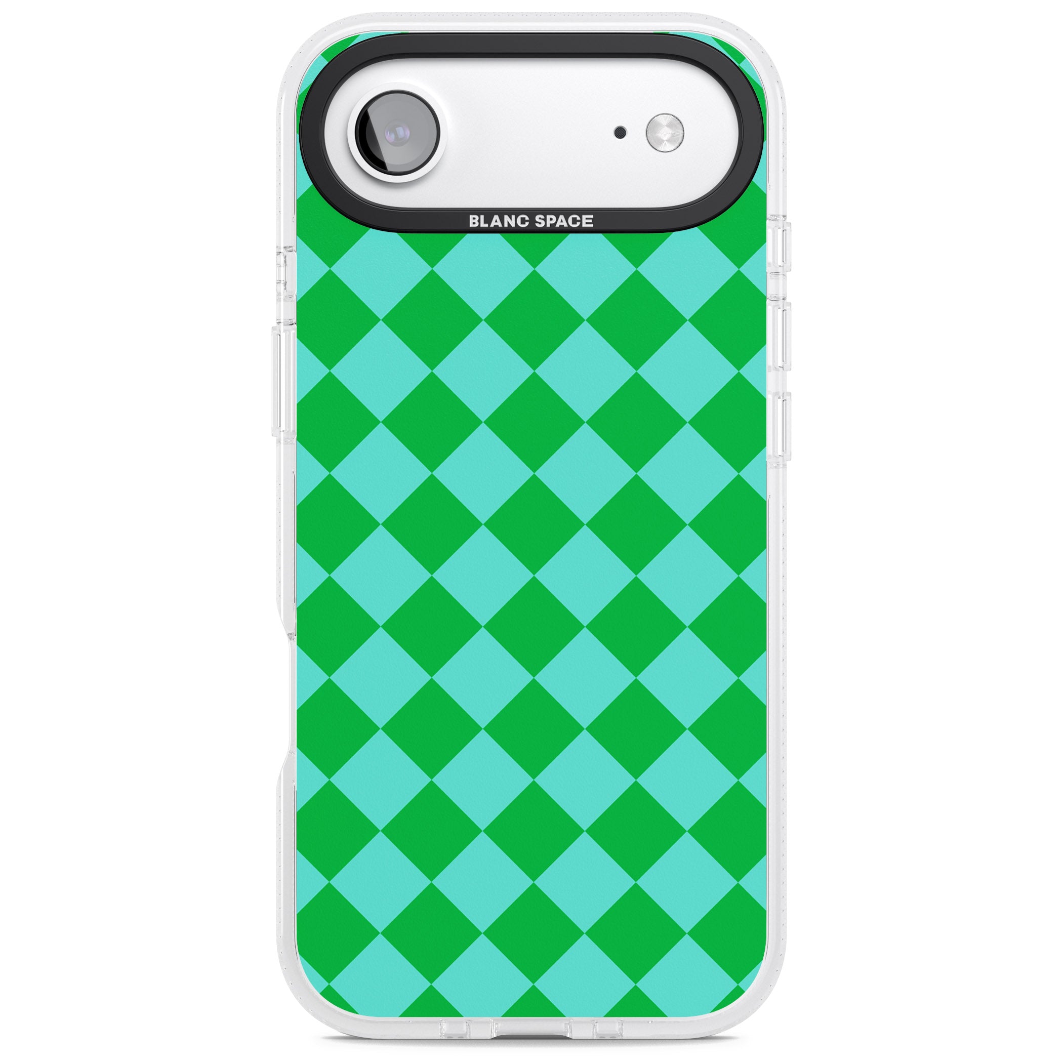 Retro Green Diamond Plaid iPhone 17 Air Impact Air Clear Phone Case